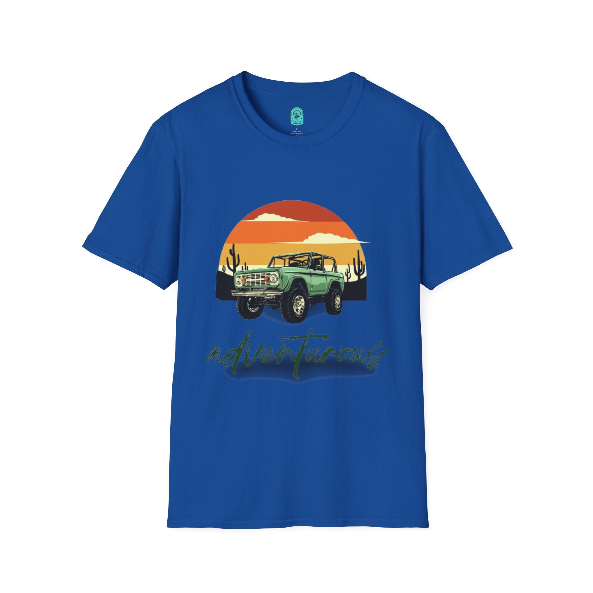 Adventure Jeep T-Shirt — Retro Desert Sunset Graphic Tee