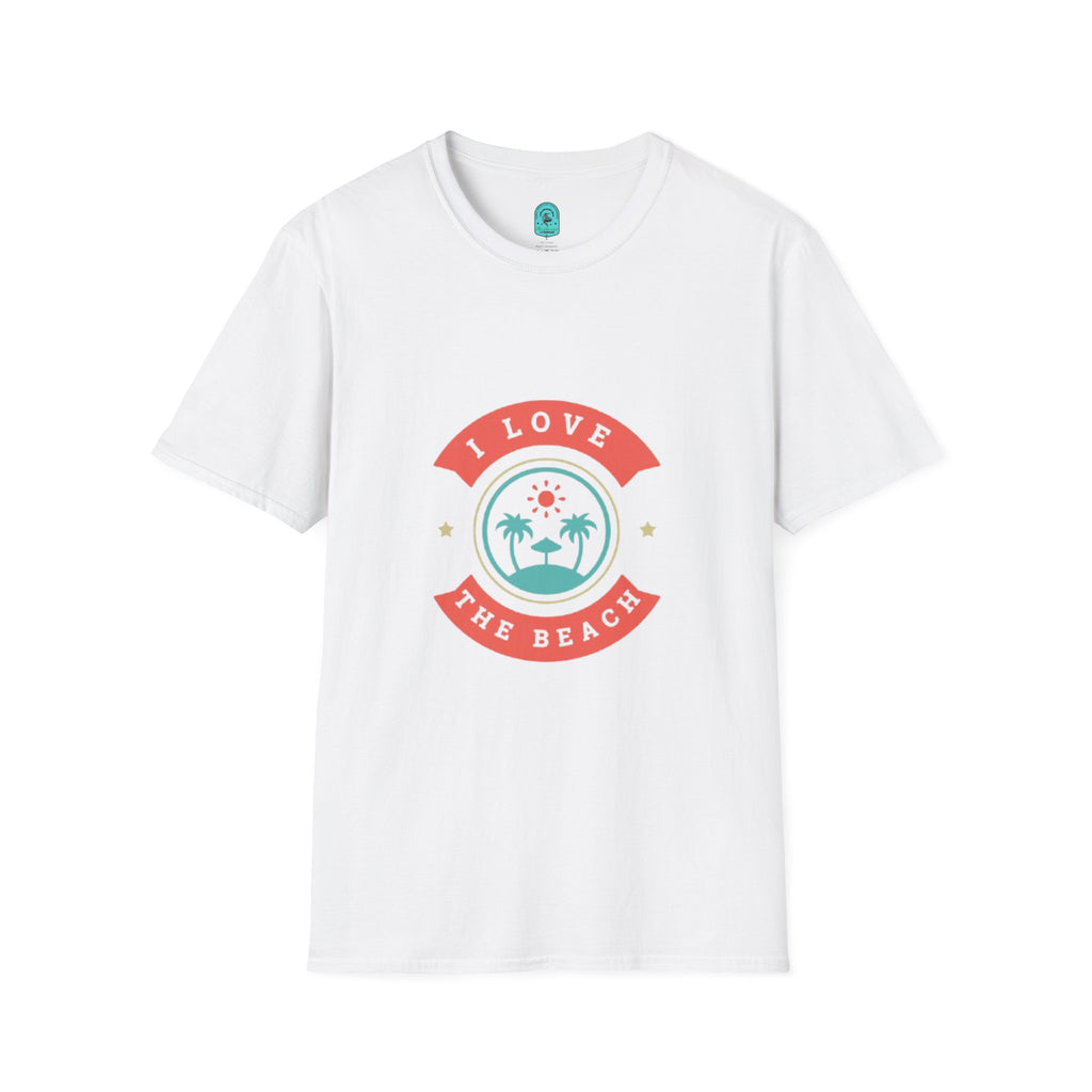 I Love The Beach T-Shirt — Retro Palm Tree Vacation Tee