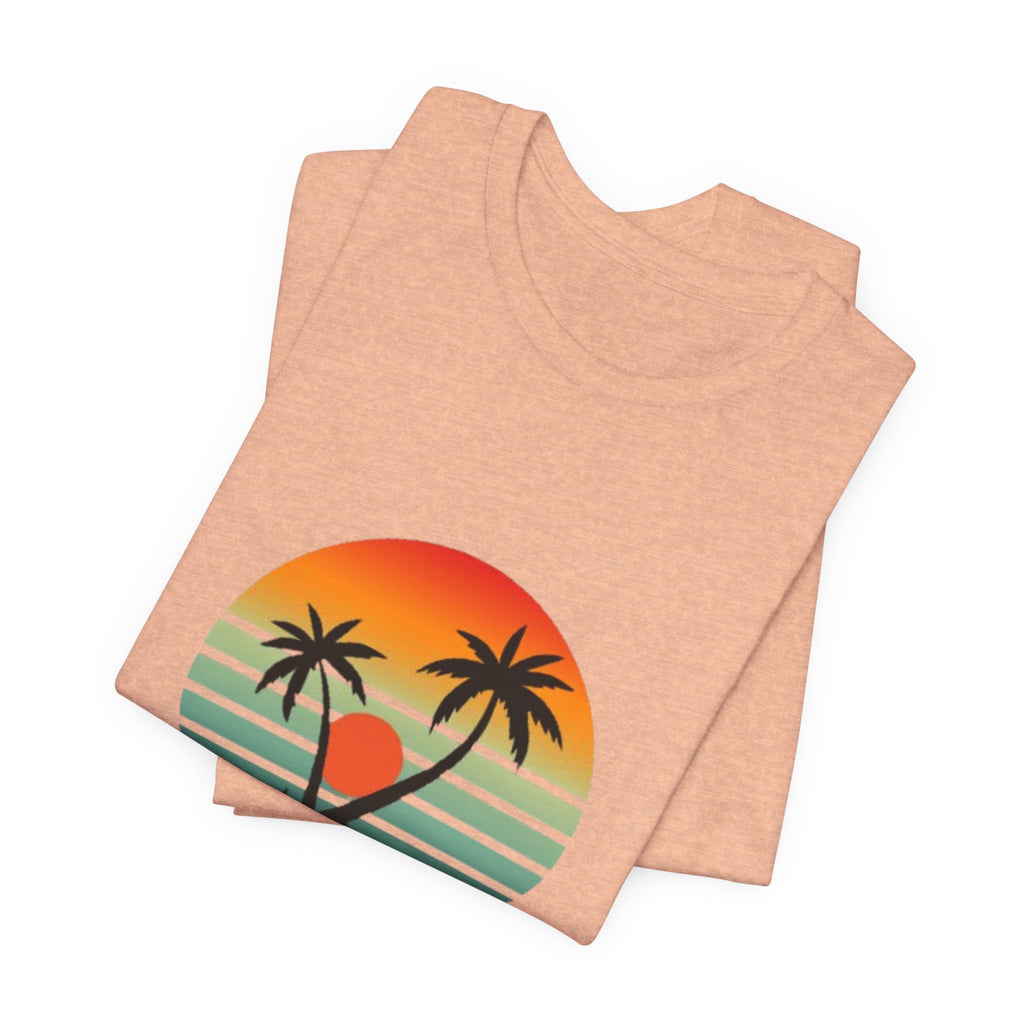 Summer Palm Tee — Retro Sunset Beach T-Shirt