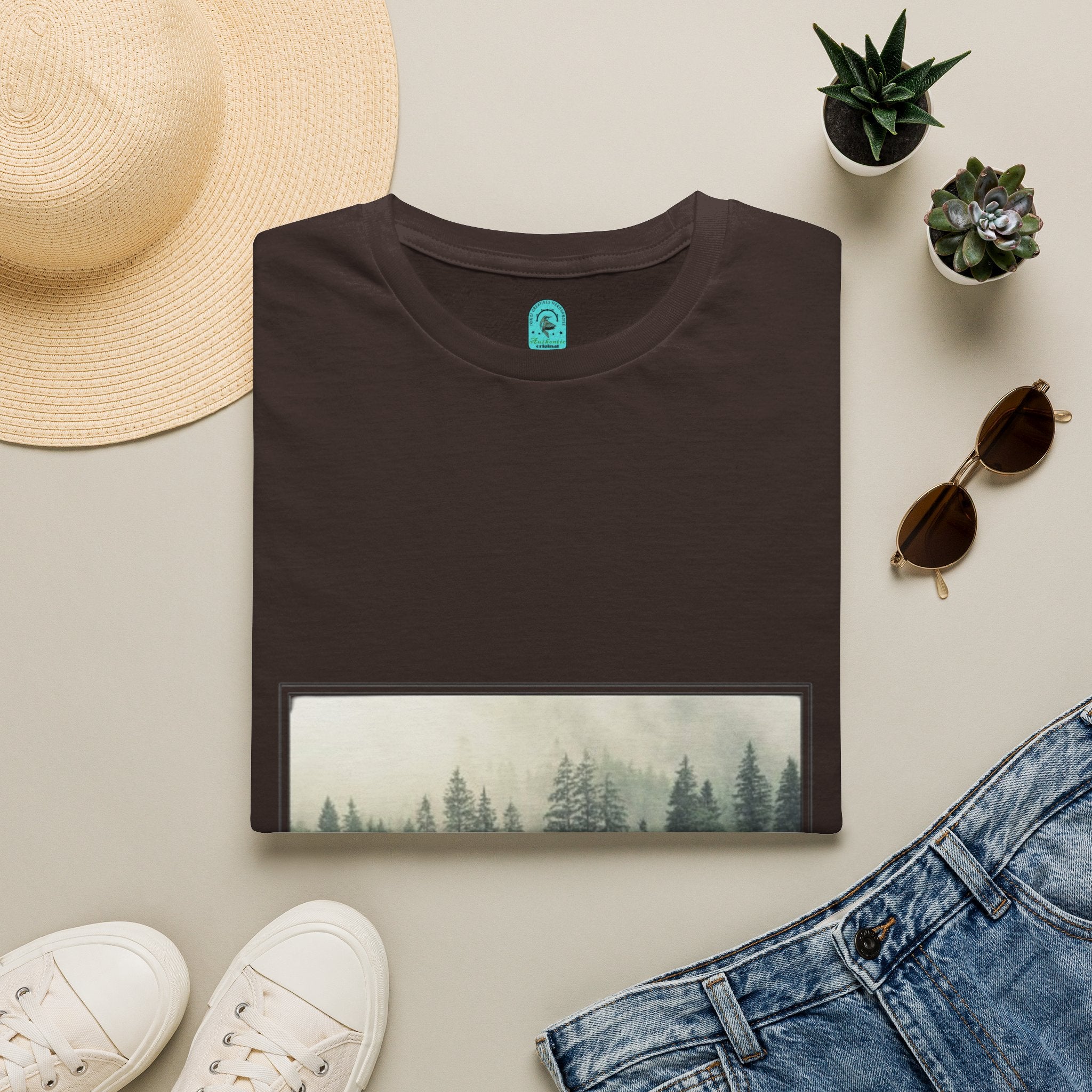 Forest Mist T-Shirt — "fresh breeze" Nature Graphic Tee