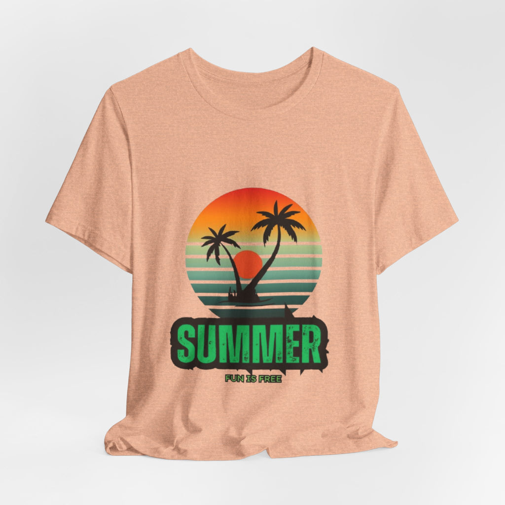 Summer Palm Tee — Retro Sunset Beach T-Shirt