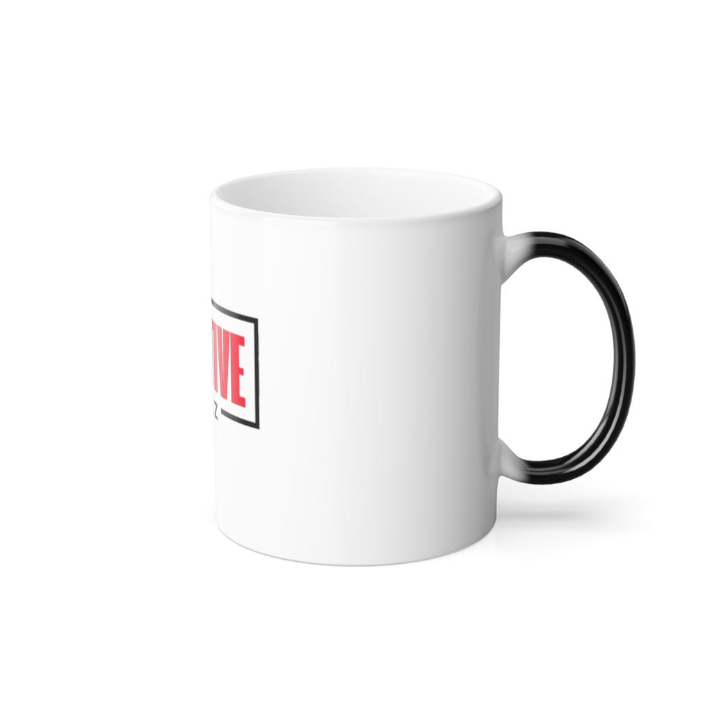 Color-Changing Mug — "Positive Vibez" 11oz Motivational Coffee Cup