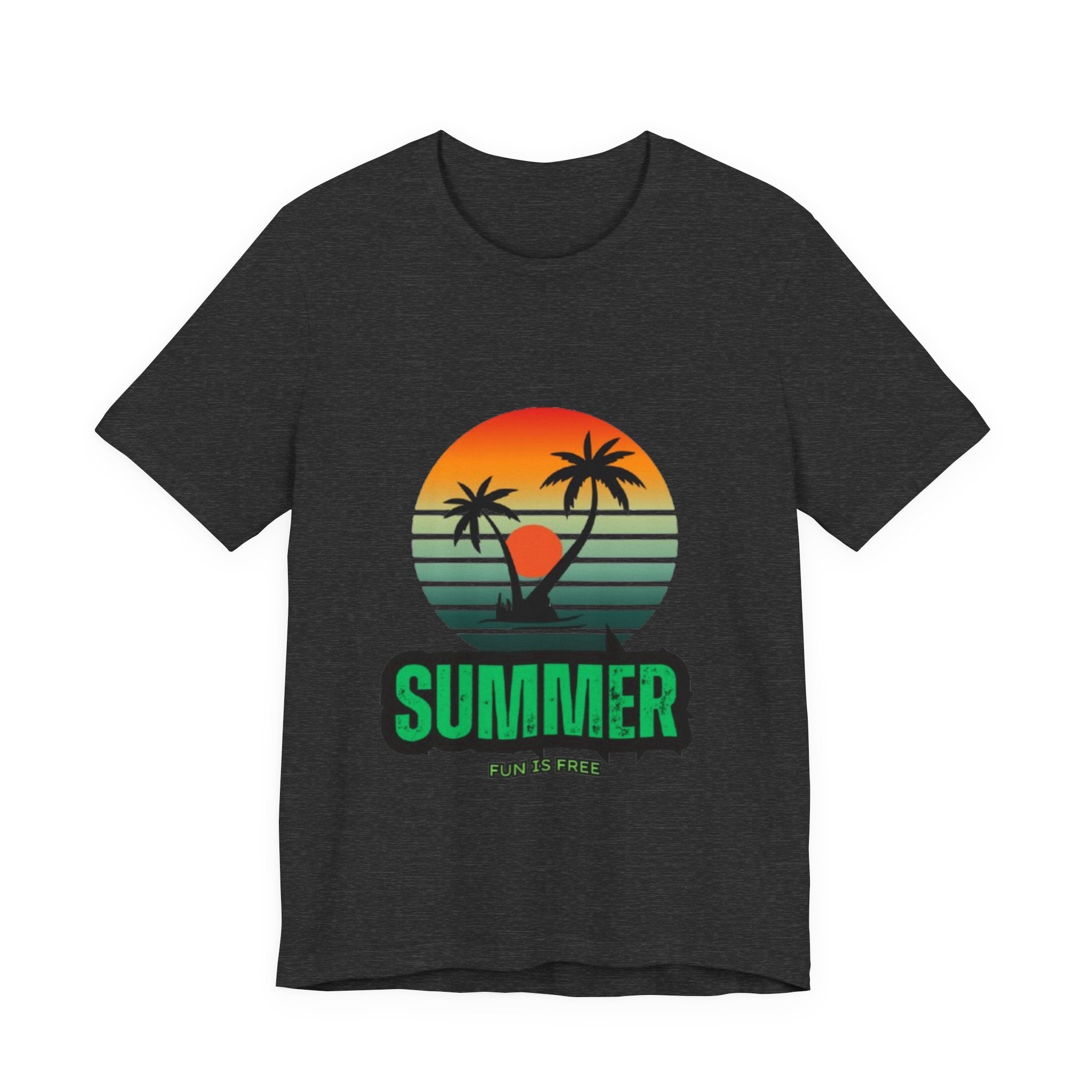 Summer Palm Tee — Retro Sunset Beach T-Shirt