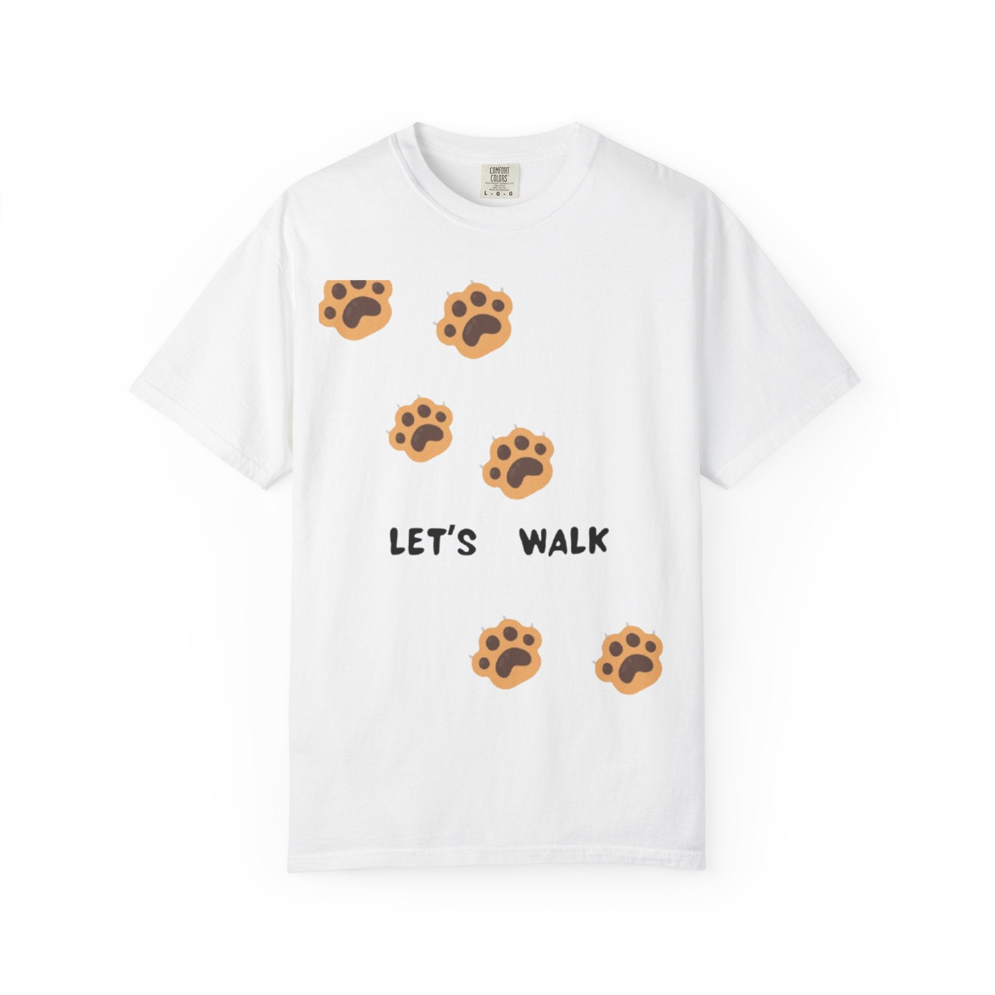 Let's Walk Paw Print T-Shirt