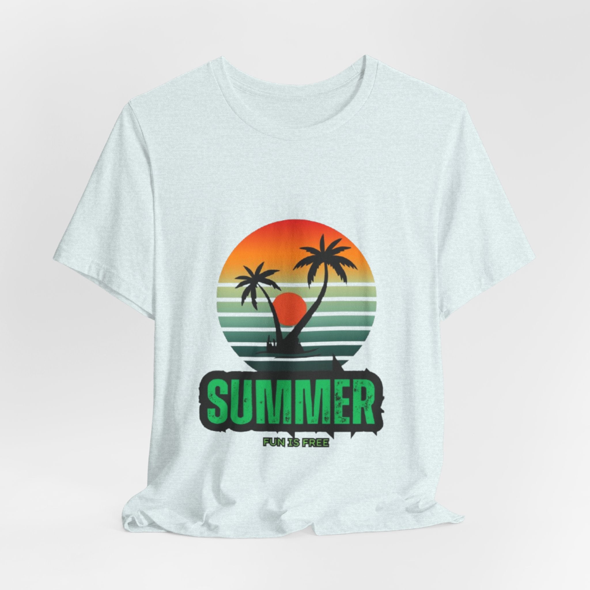 Summer Palm Tee — Retro Sunset Beach T-Shirt