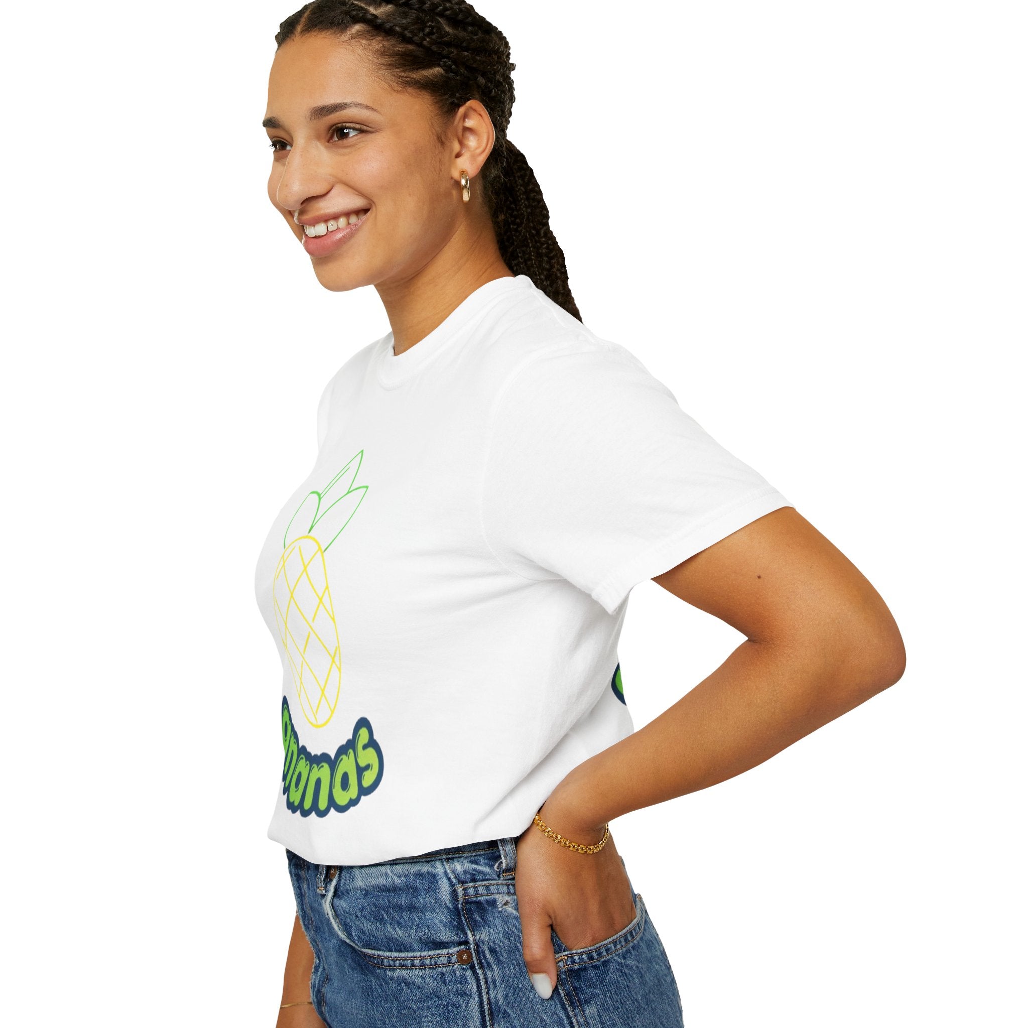 Pineapple 'ananas' Graphic T-Shirt — Tropical Retro Fruit Tee
