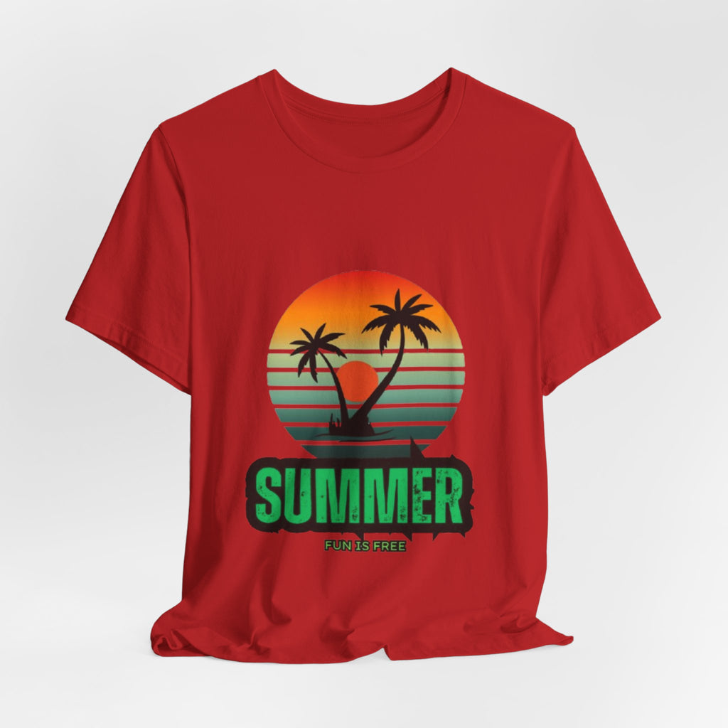 Summer Palm Tee — Retro Sunset Beach T-Shirt