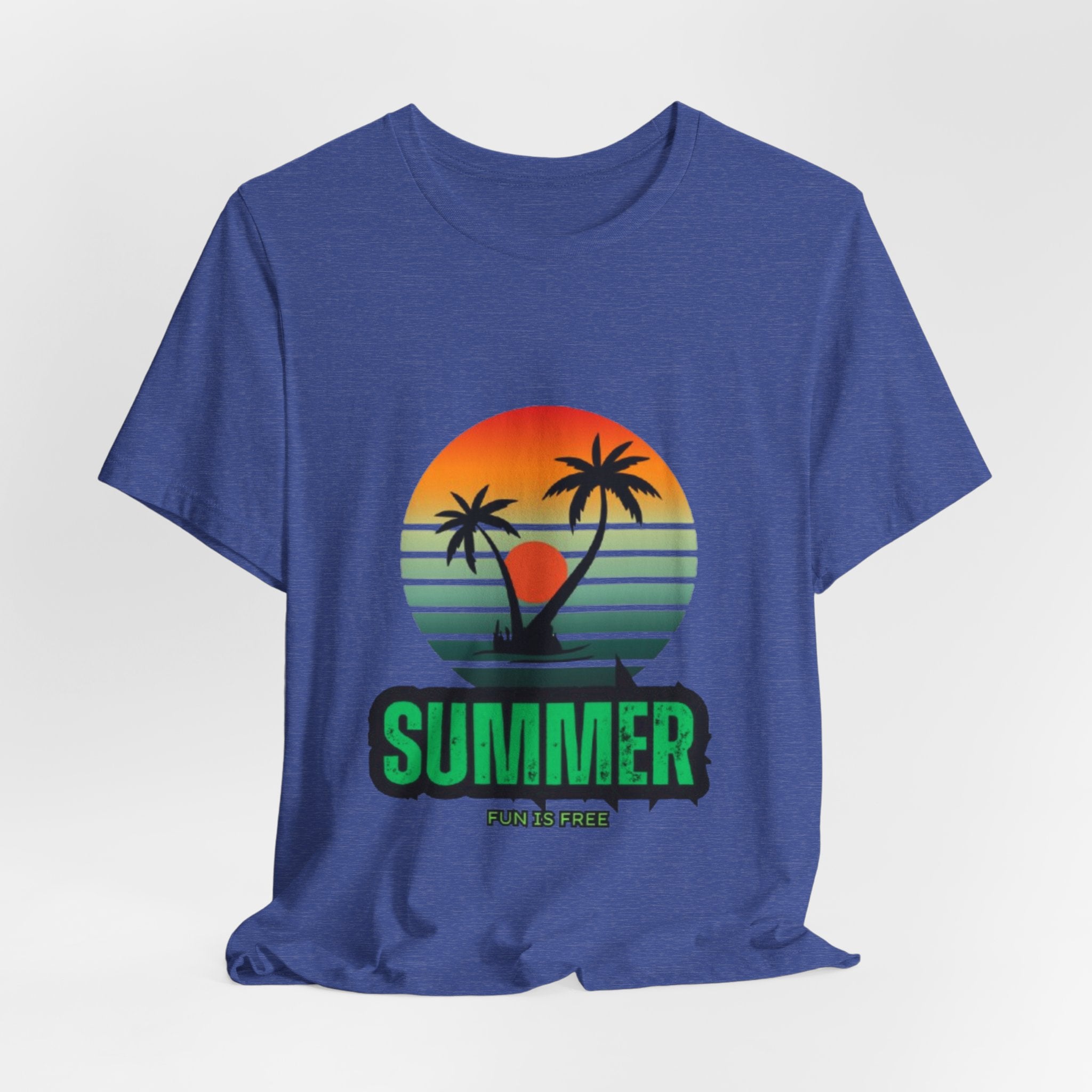 Summer Palm Tee — Retro Sunset Beach T-Shirt
