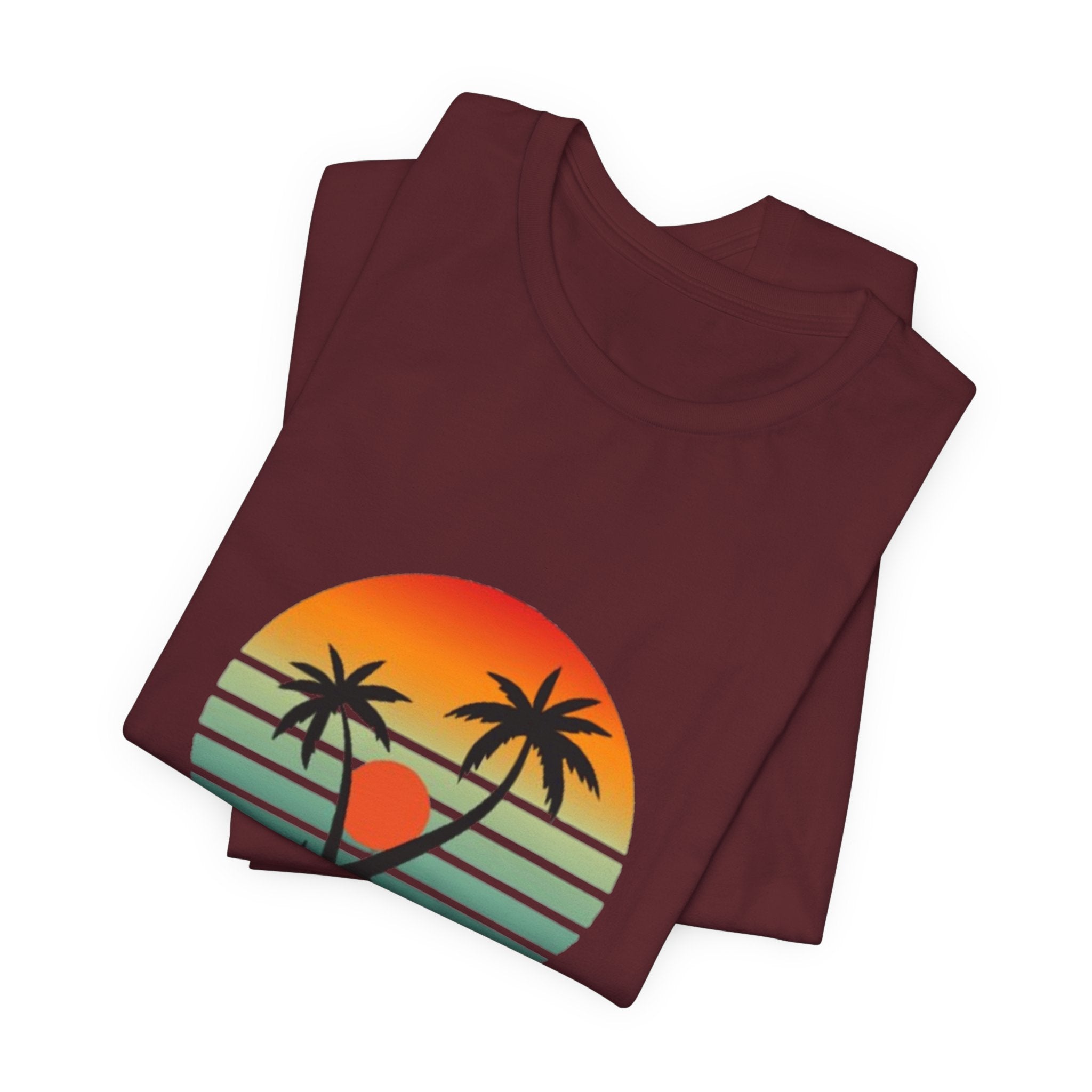 Summer Palm Tee — Retro Sunset Beach T-Shirt