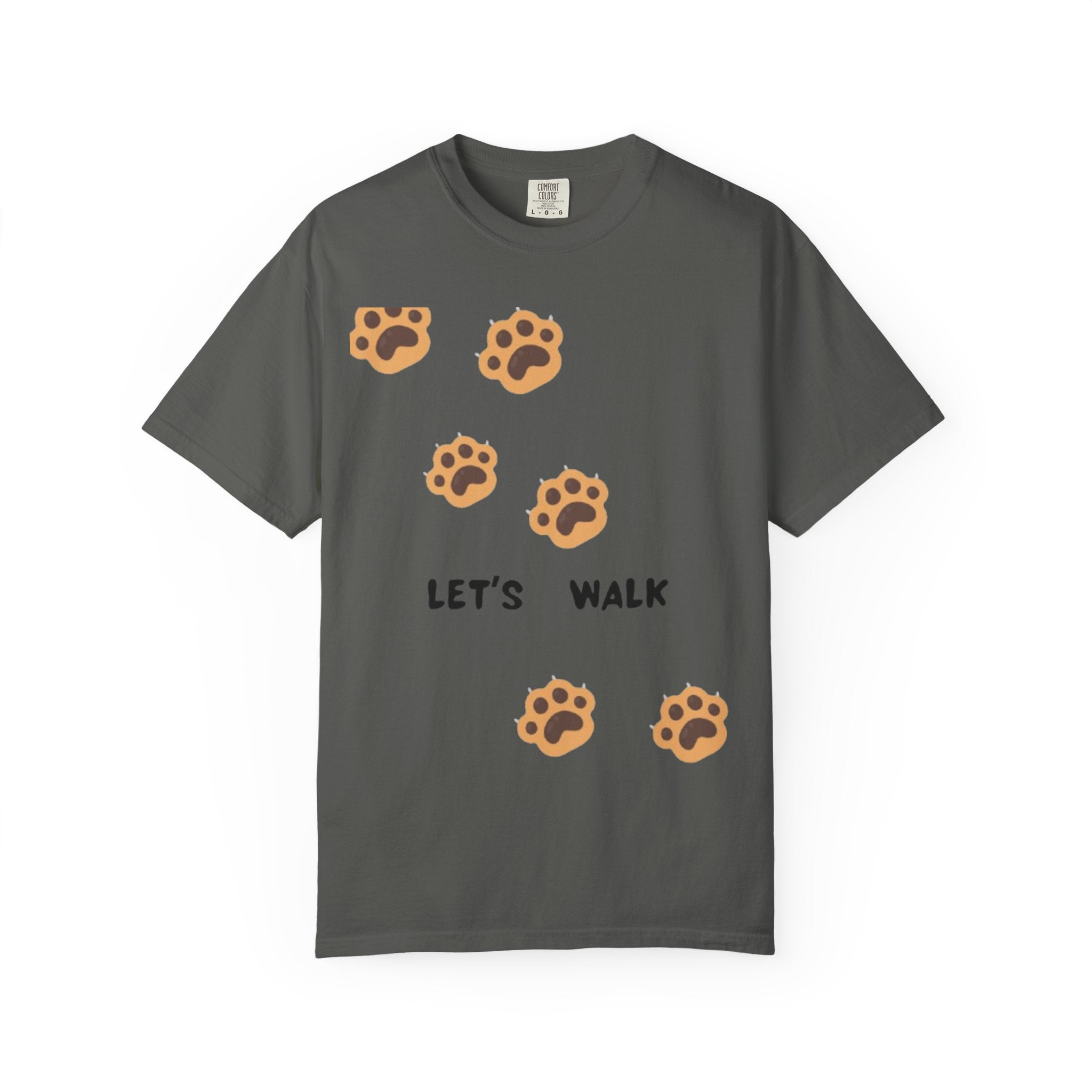 Let's Walk Paw Print T-Shirt