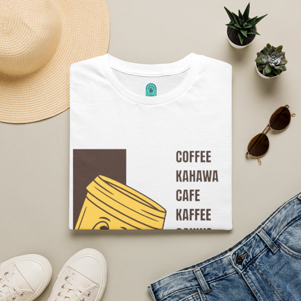 Coffee Languages T-Shirt — Multilingual Kahawa Café Design