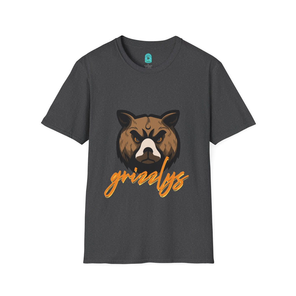 Bear Face Graphic T-Shirt — 'grizzly' Script Outdoor & Rustic Tee