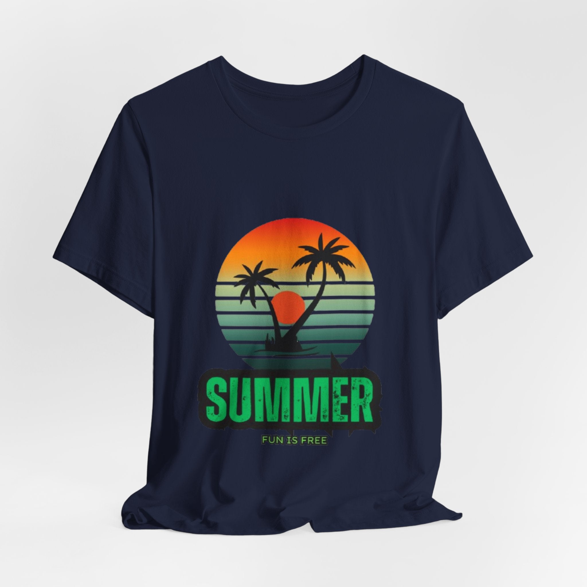 Summer Palm Tee — Retro Sunset Beach T-Shirt