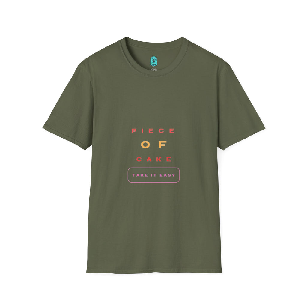 Piece of Cake T‑Shirt – Minimal Pastel Graphic Tee