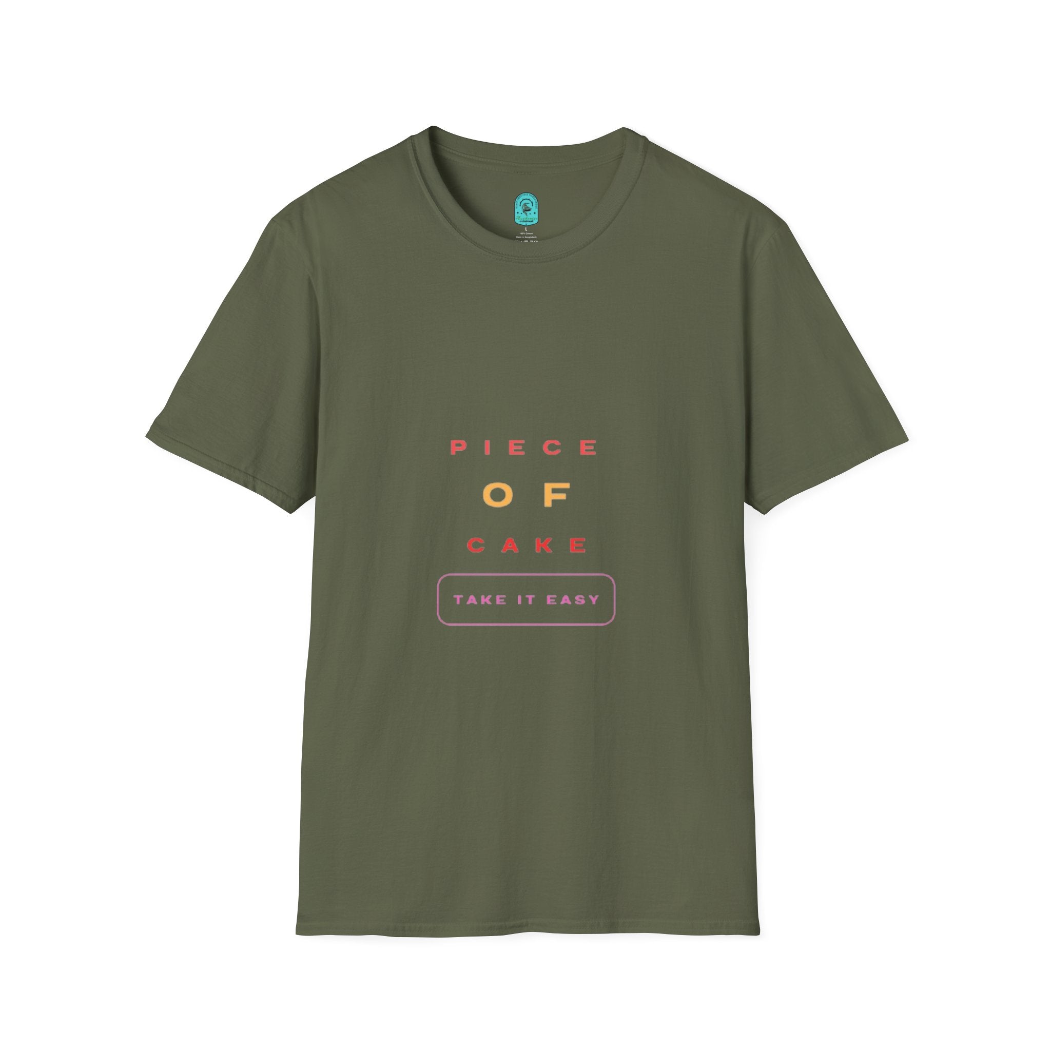 Piece of Cake T‑Shirt – Minimal Pastel Graphic Tee