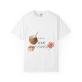 T-Shirt - 'Savor Your Morning' Coconut Coffee & Floral Graphic Tee