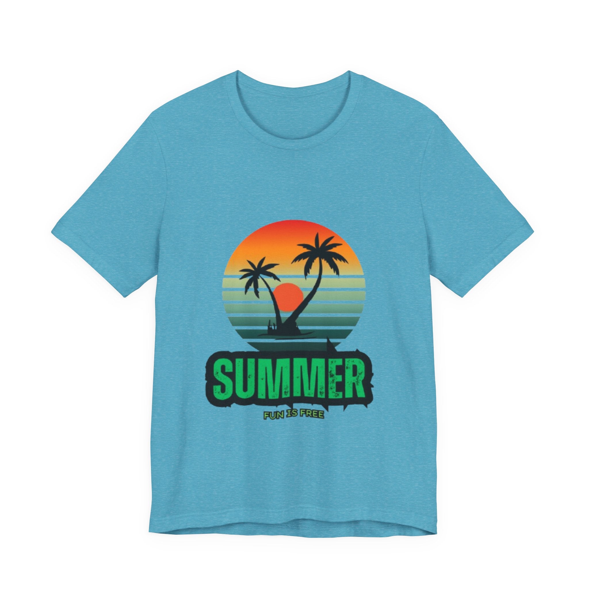 Summer Palm Tee — Retro Sunset Beach T-Shirt