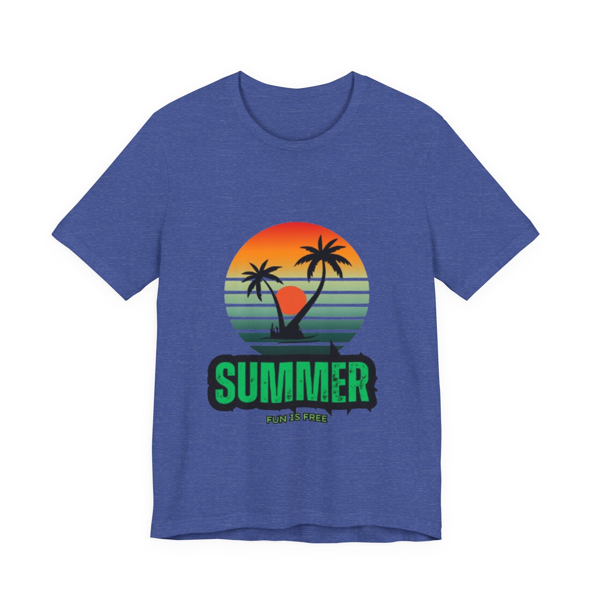 Summer Palm Tee — Retro Sunset Beach T-Shirt