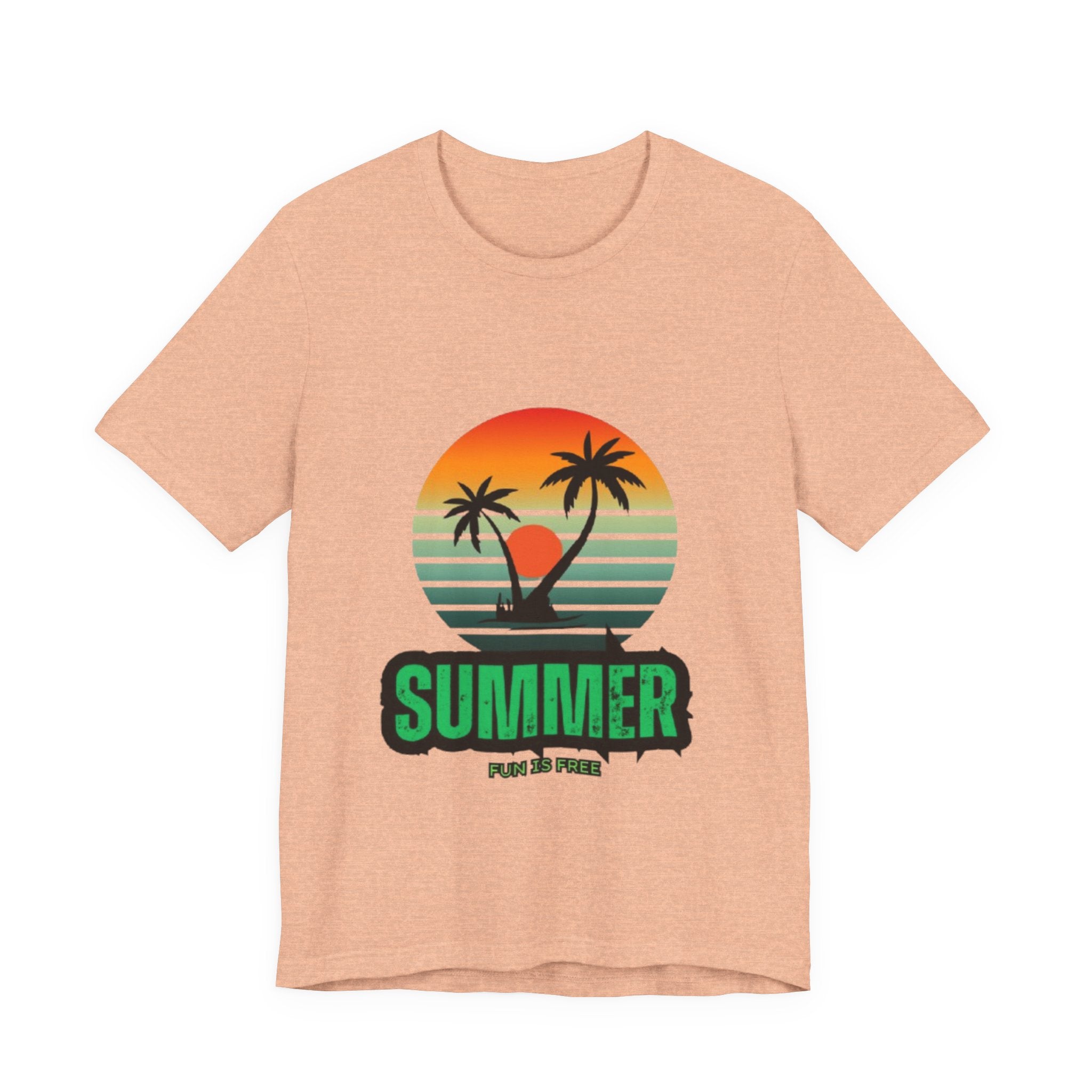 Summer Palm Tee — Retro Sunset Beach T-Shirt