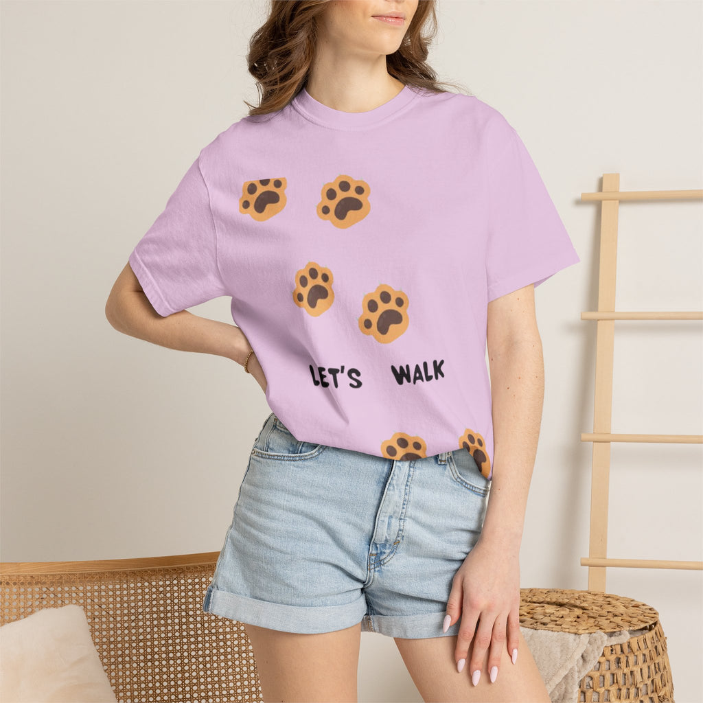 Let's Walk Paw Print T-Shirt