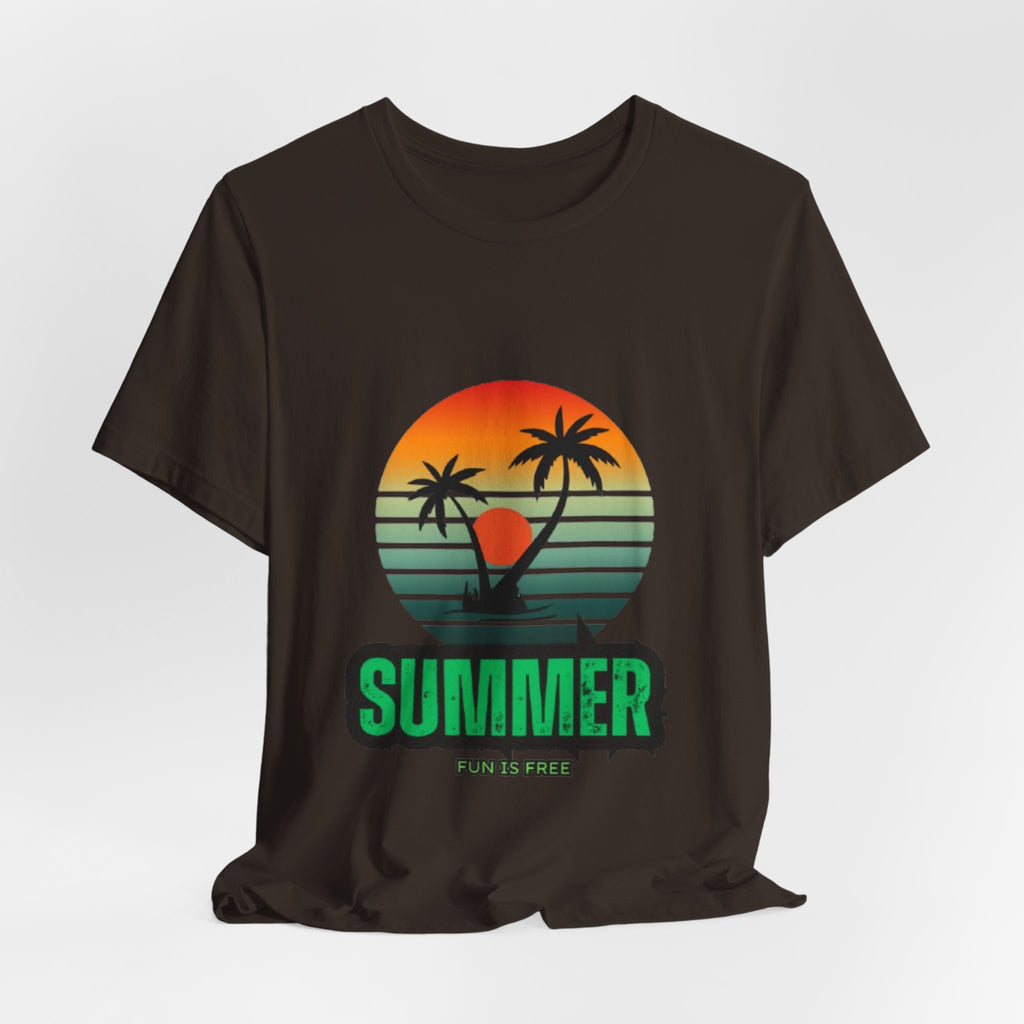 Summer Palm Tee — Retro Sunset Beach T-Shirt