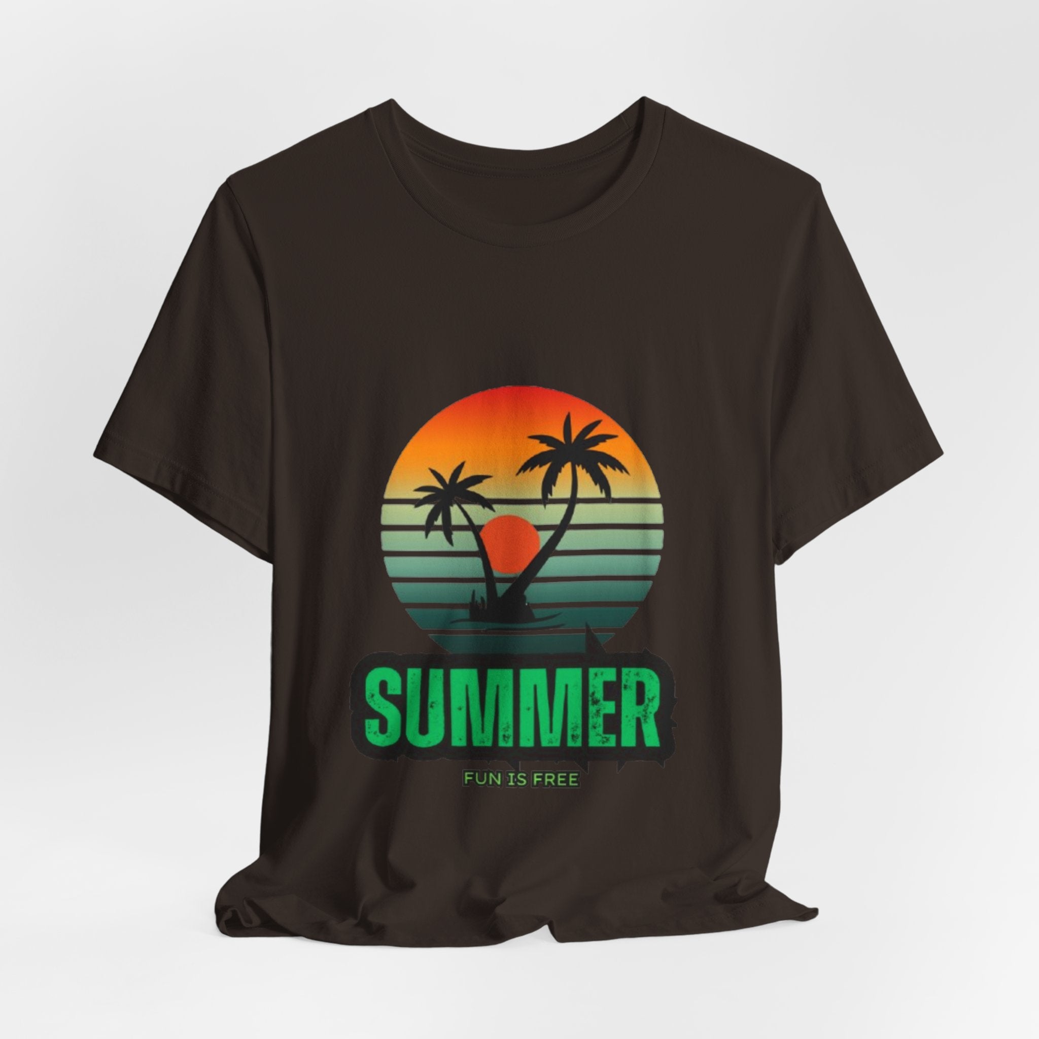 Summer Palm Tee — Retro Sunset Beach T-Shirt