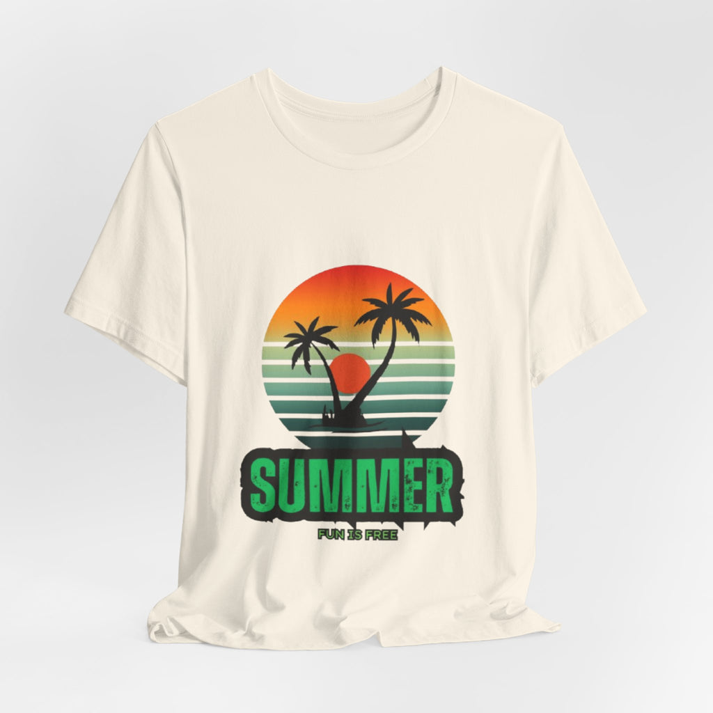 Summer Palm Tee — Retro Sunset Beach T-Shirt