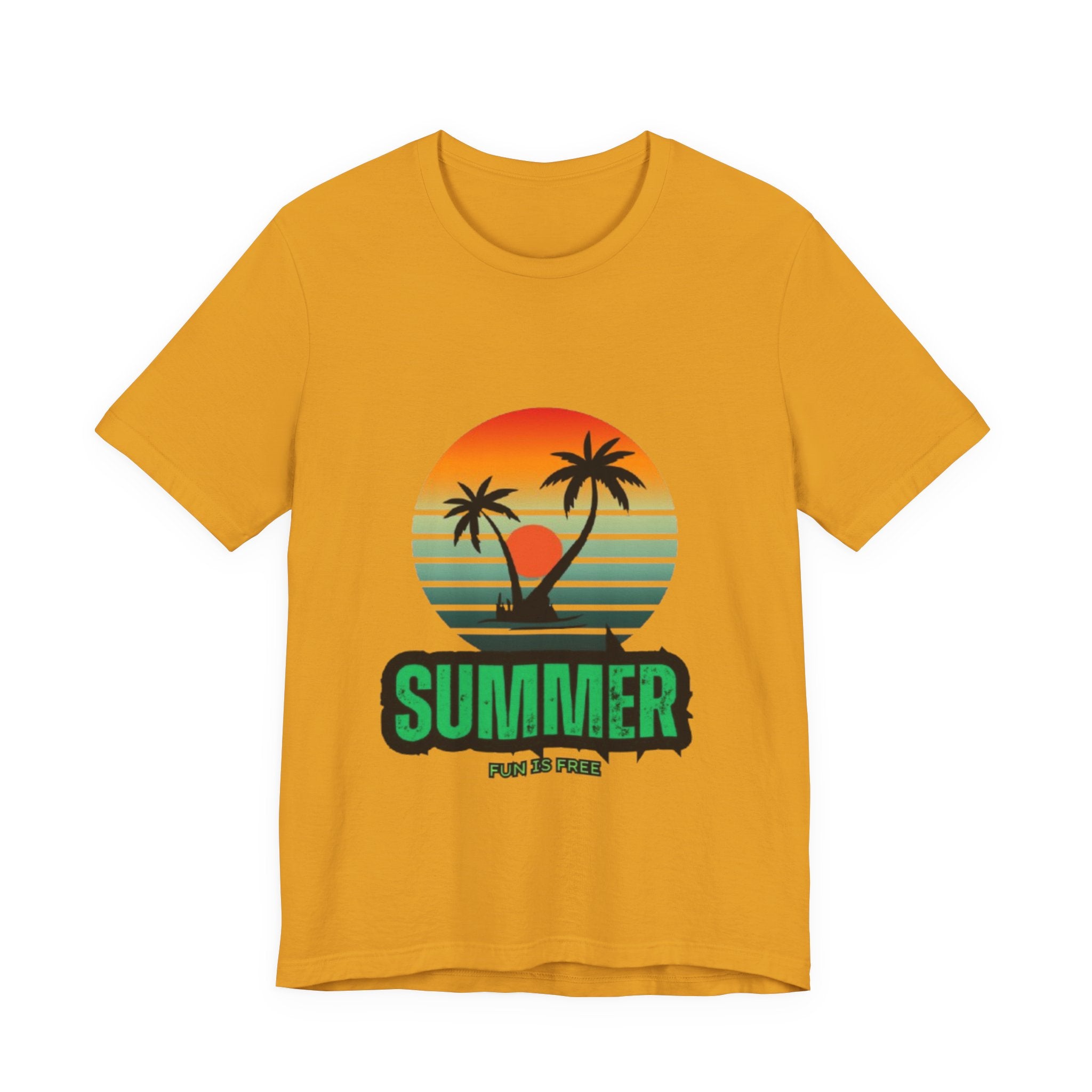 Summer Palm Tee — Retro Sunset Beach T-Shirt