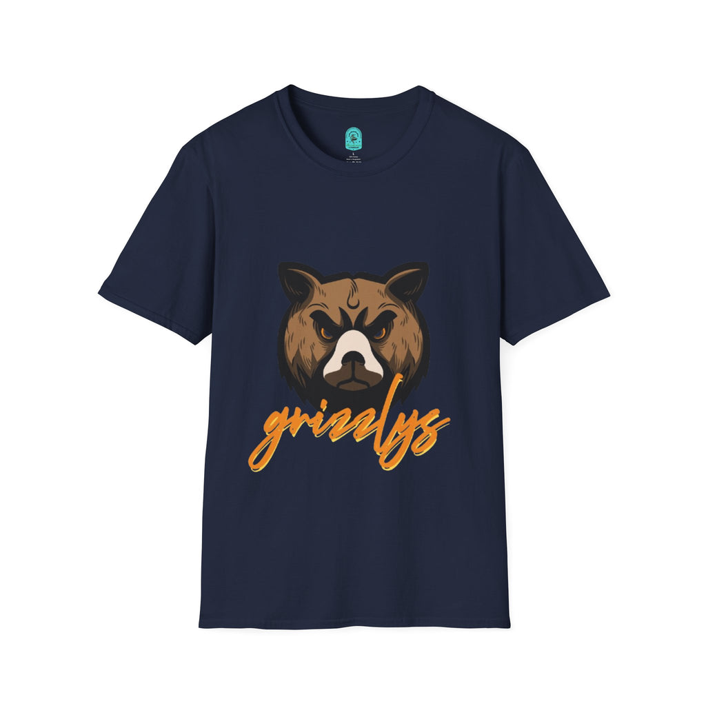 Bear Face Graphic T-Shirt — 'grizzly' Script Outdoor & Rustic Tee
