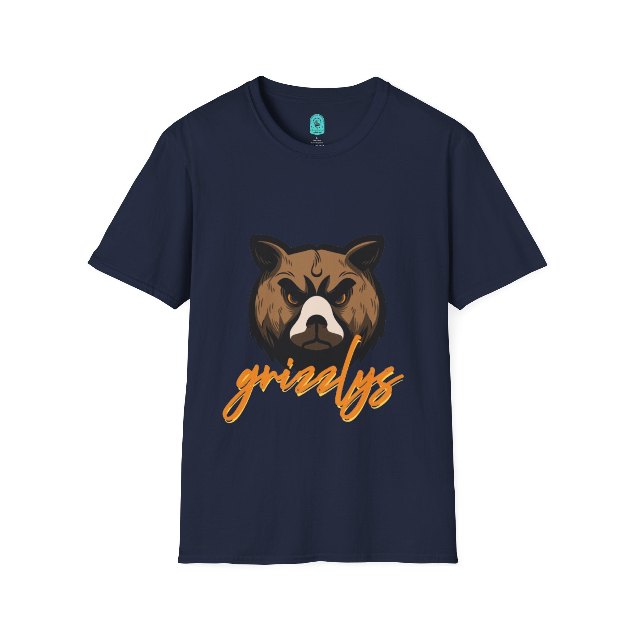 Bear Face Graphic T-Shirt — 'grizzly' Script Outdoor & Rustic Tee