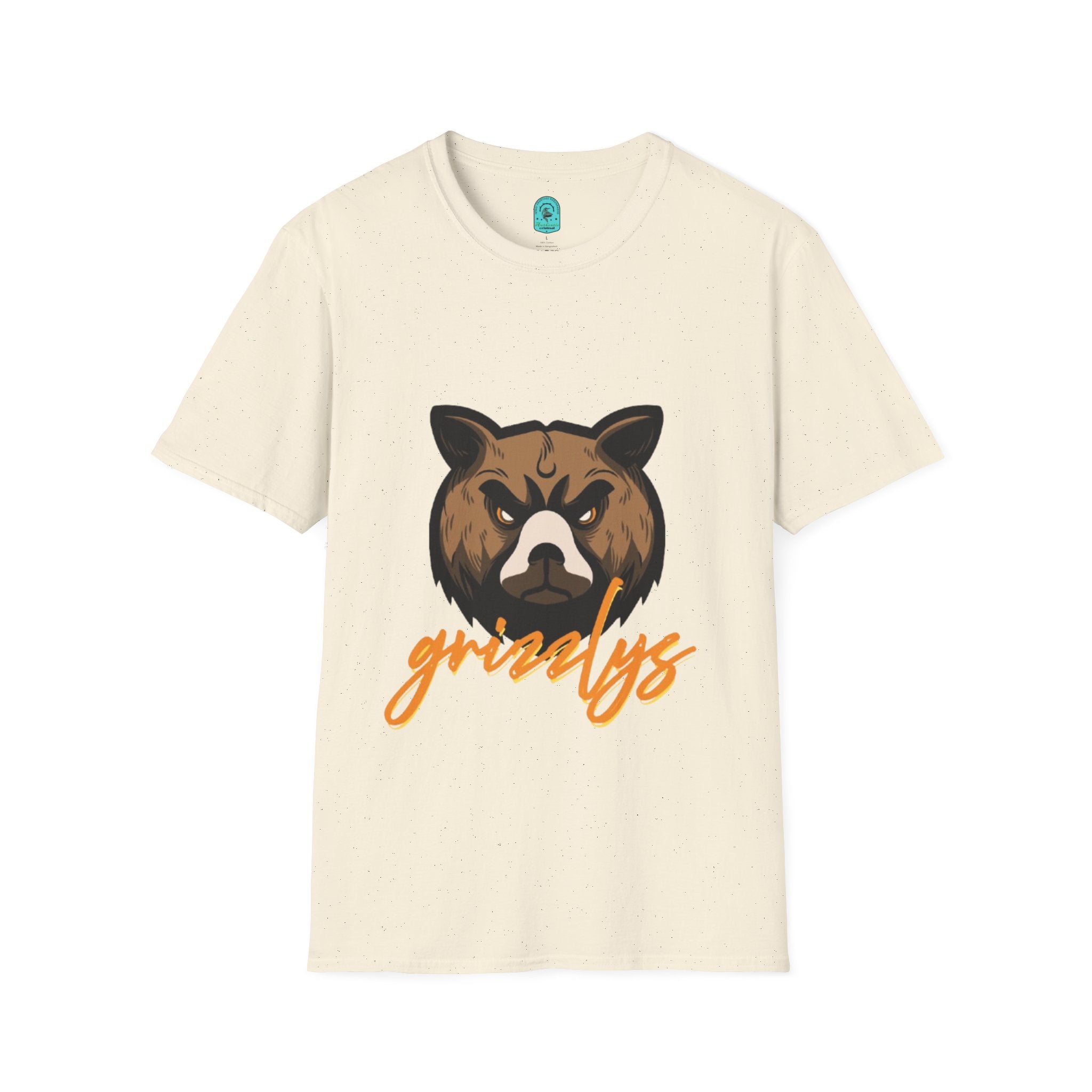 Bear Face Graphic T-Shirt — 'grizzly' Script Outdoor & Rustic Tee