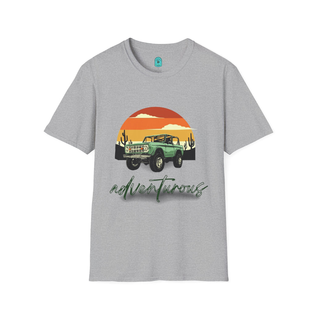 Adventure Jeep T-Shirt — Retro Desert Sunset Graphic Tee