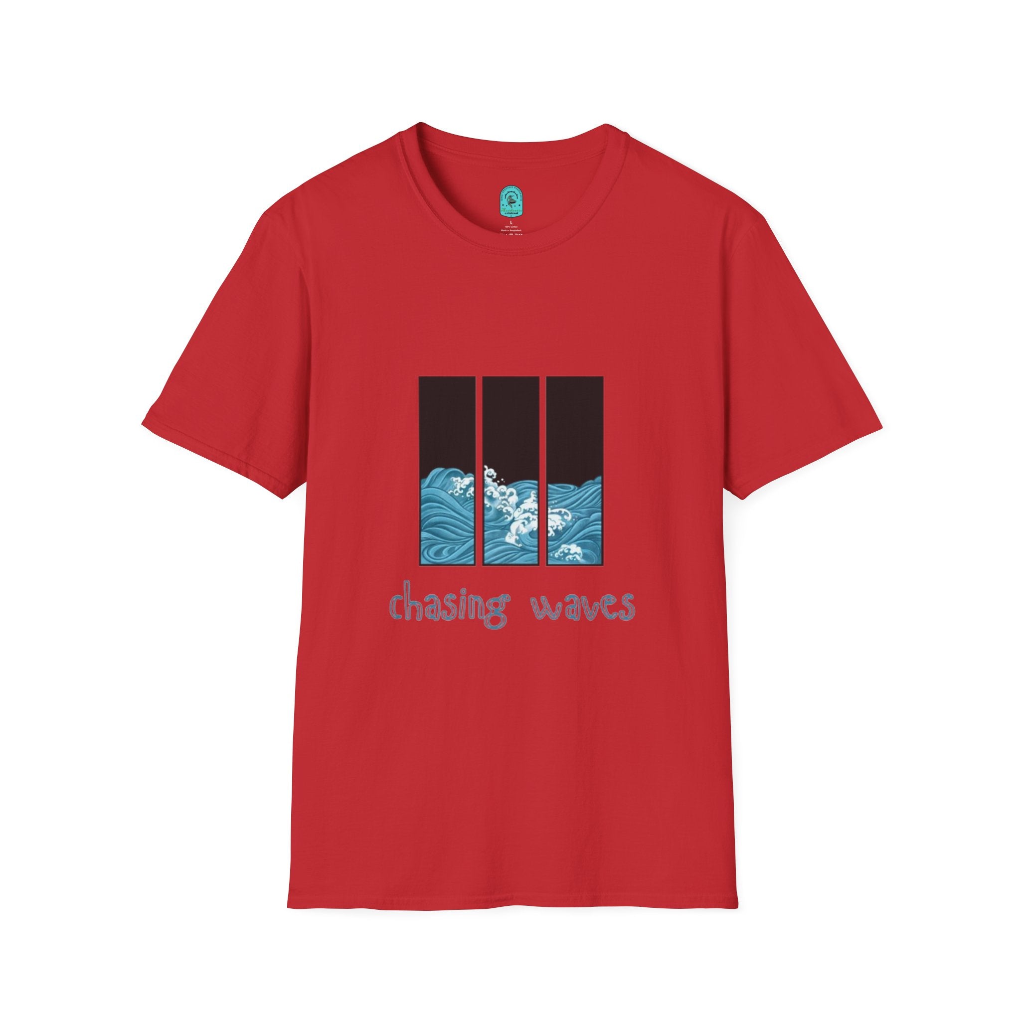 Waves Triptych T-Shirt — "Chasing Waves" Graphic Tee