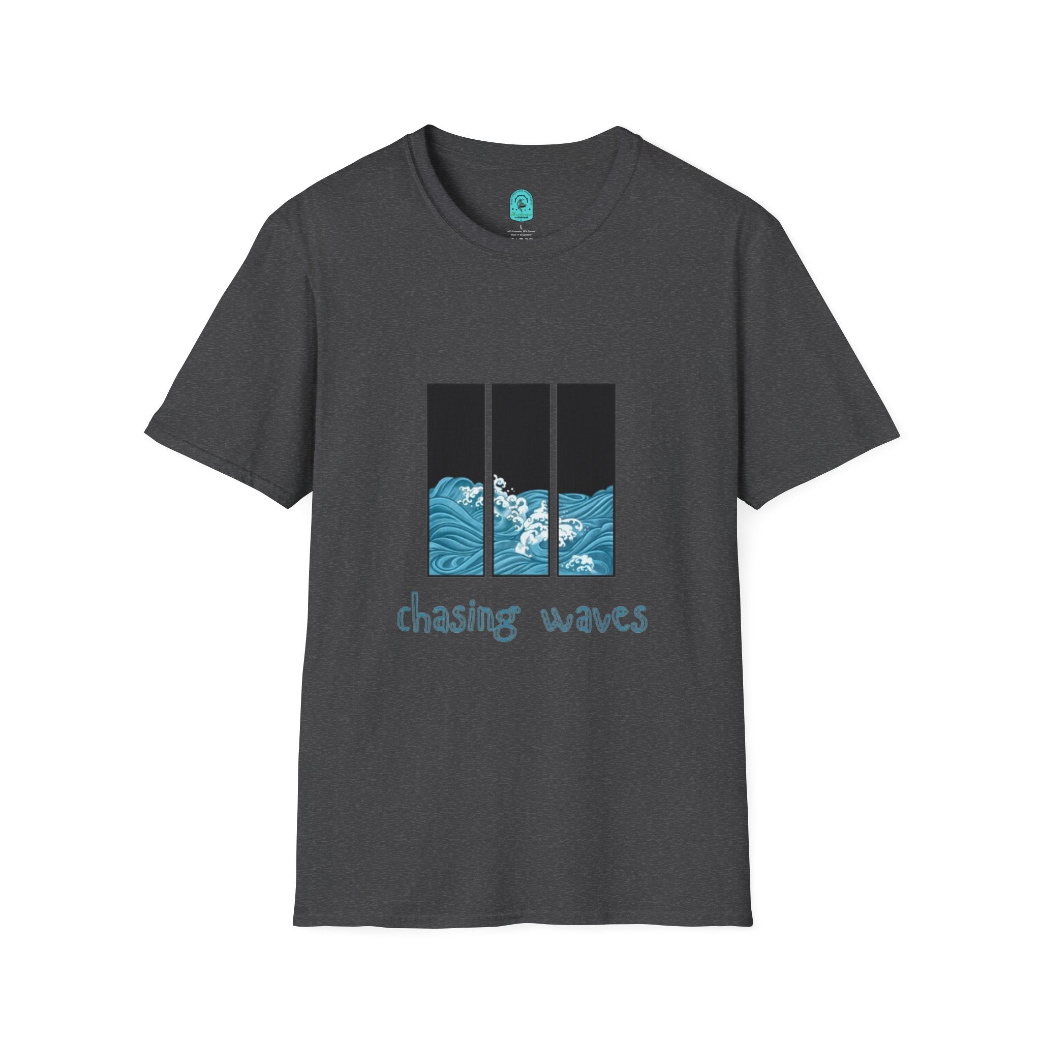 Waves Triptych T-Shirt — "Chasing Waves" Graphic Tee