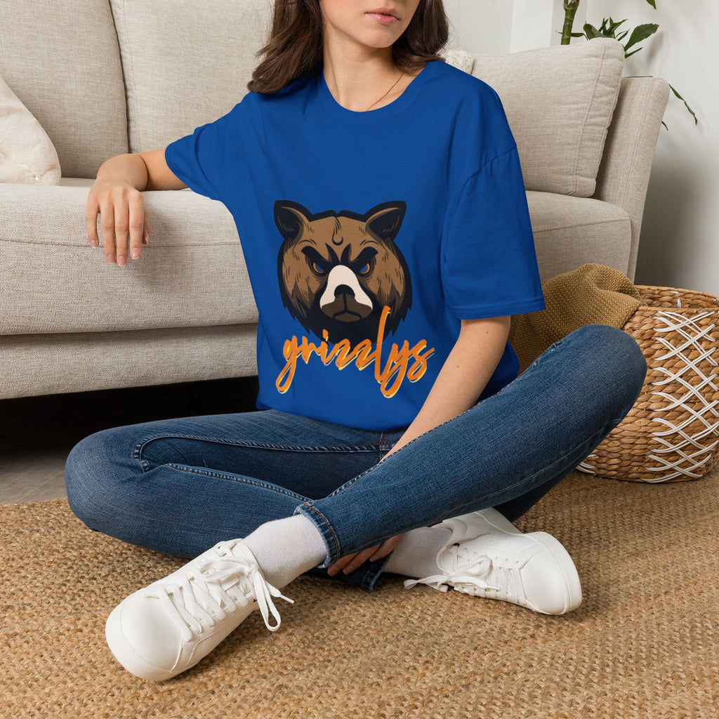 Bear Face Graphic T-Shirt — 'grizzly' Script Outdoor & Rustic Tee