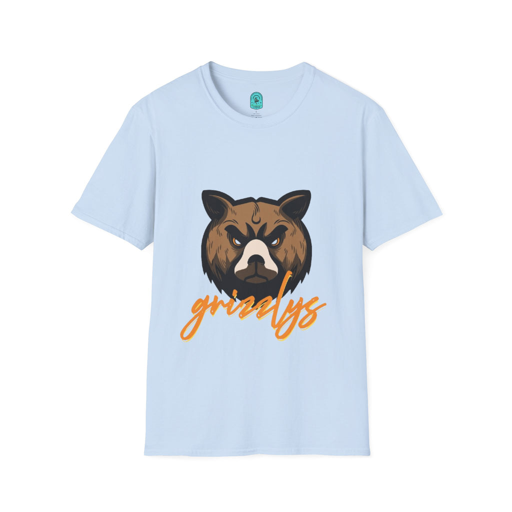 Bear Face Graphic T-Shirt — 'grizzly' Script Outdoor & Rustic Tee