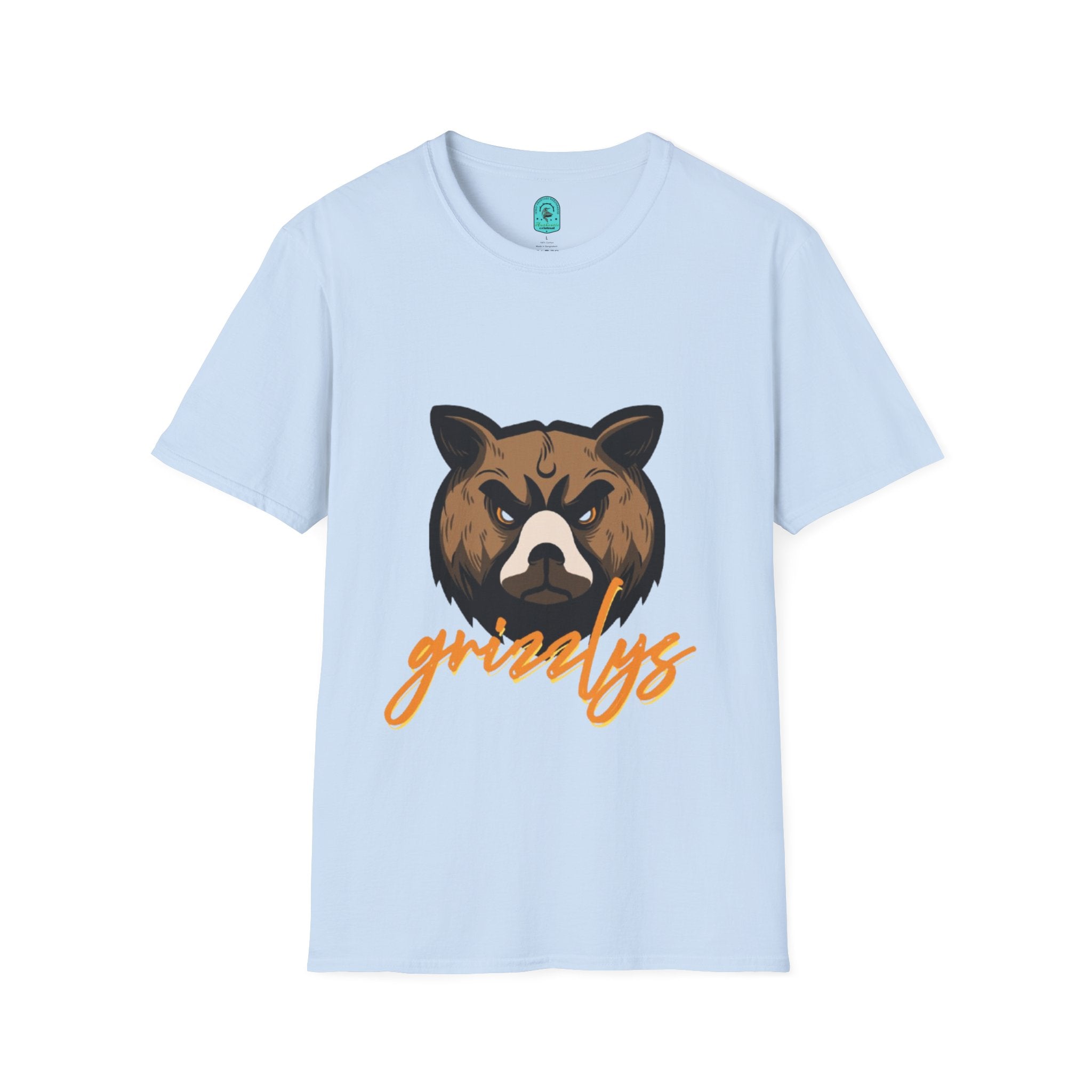 Bear Face Graphic T-Shirt — 'grizzly' Script Outdoor & Rustic Tee