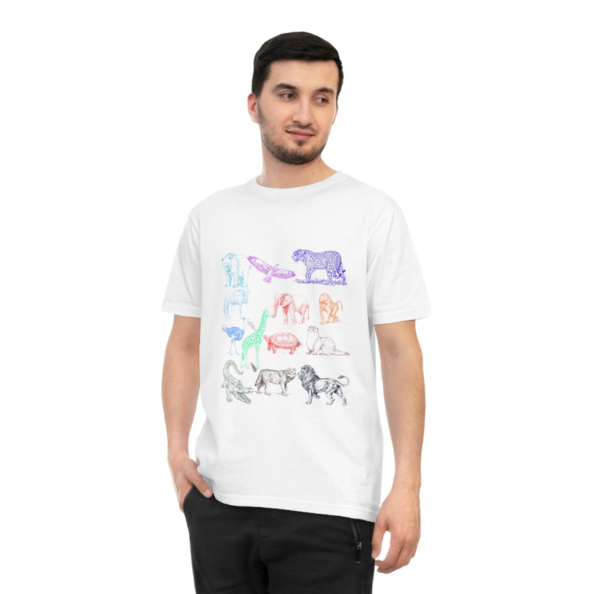 Animal Parade T-Shirt — Colorful Vintage Wildlife Illustration Tee