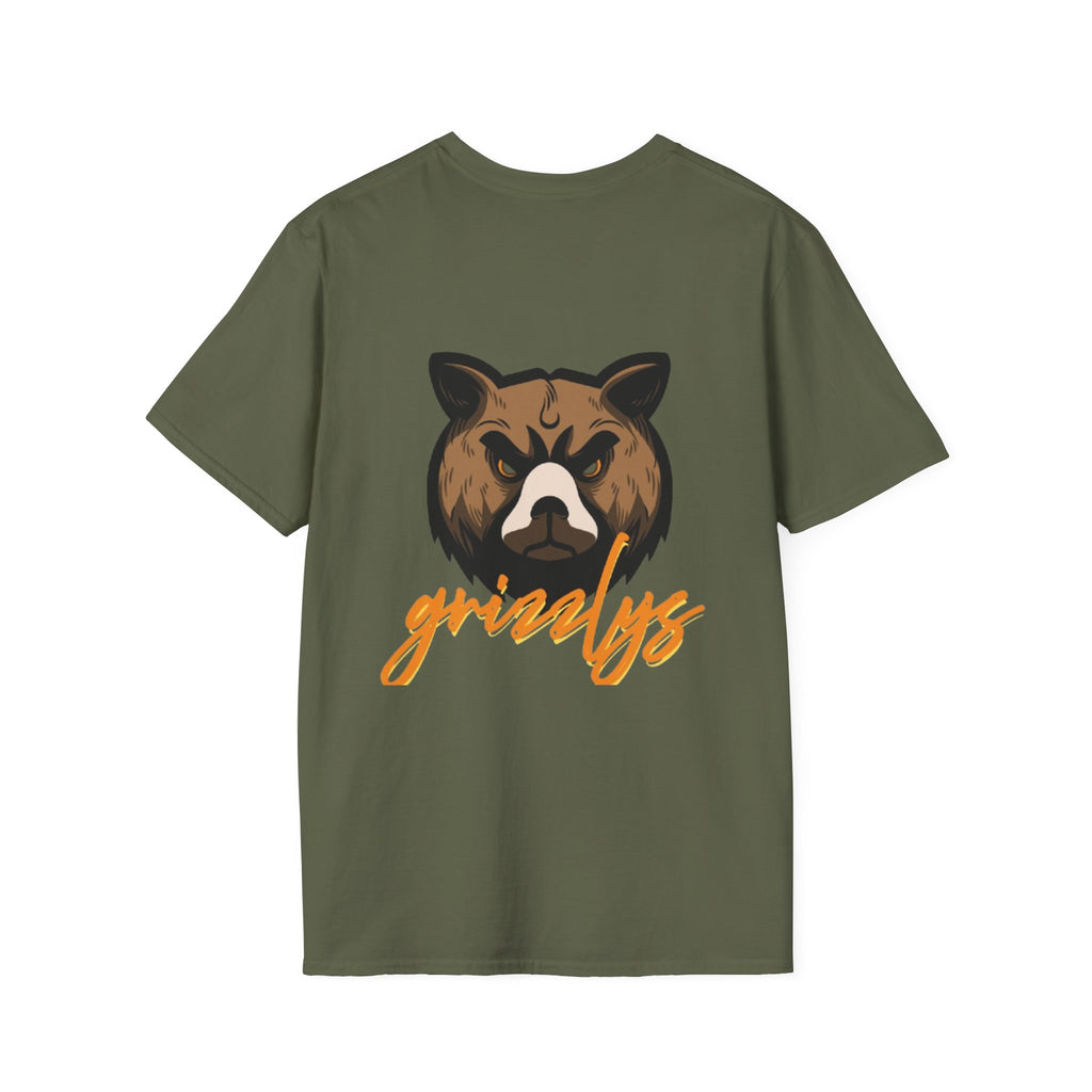 Bear Face Graphic T-Shirt — 'grizzly' Script Outdoor & Rustic Tee