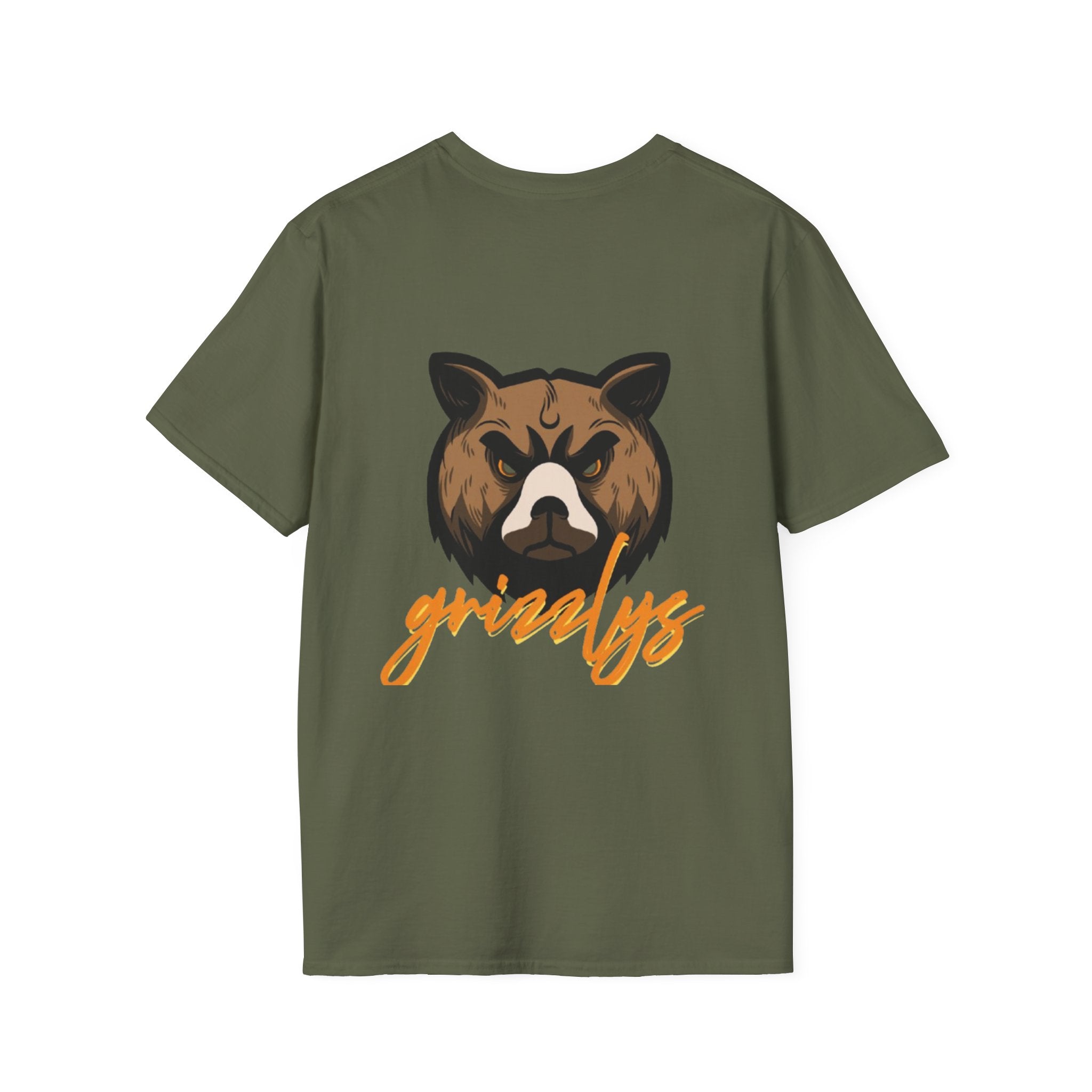Bear Face Graphic T-Shirt — 'grizzly' Script Outdoor & Rustic Tee