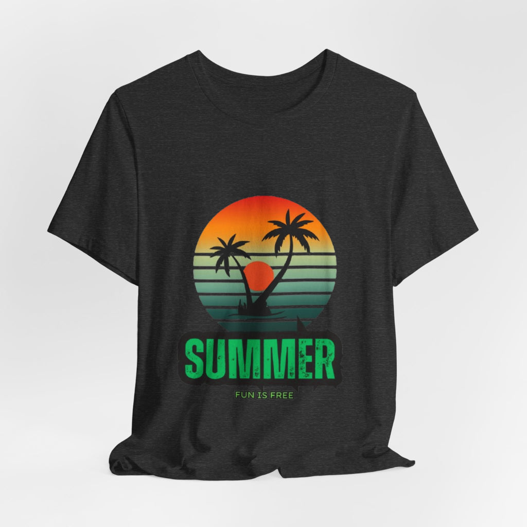 Summer Palm Tee — Retro Sunset Beach T-Shirt
