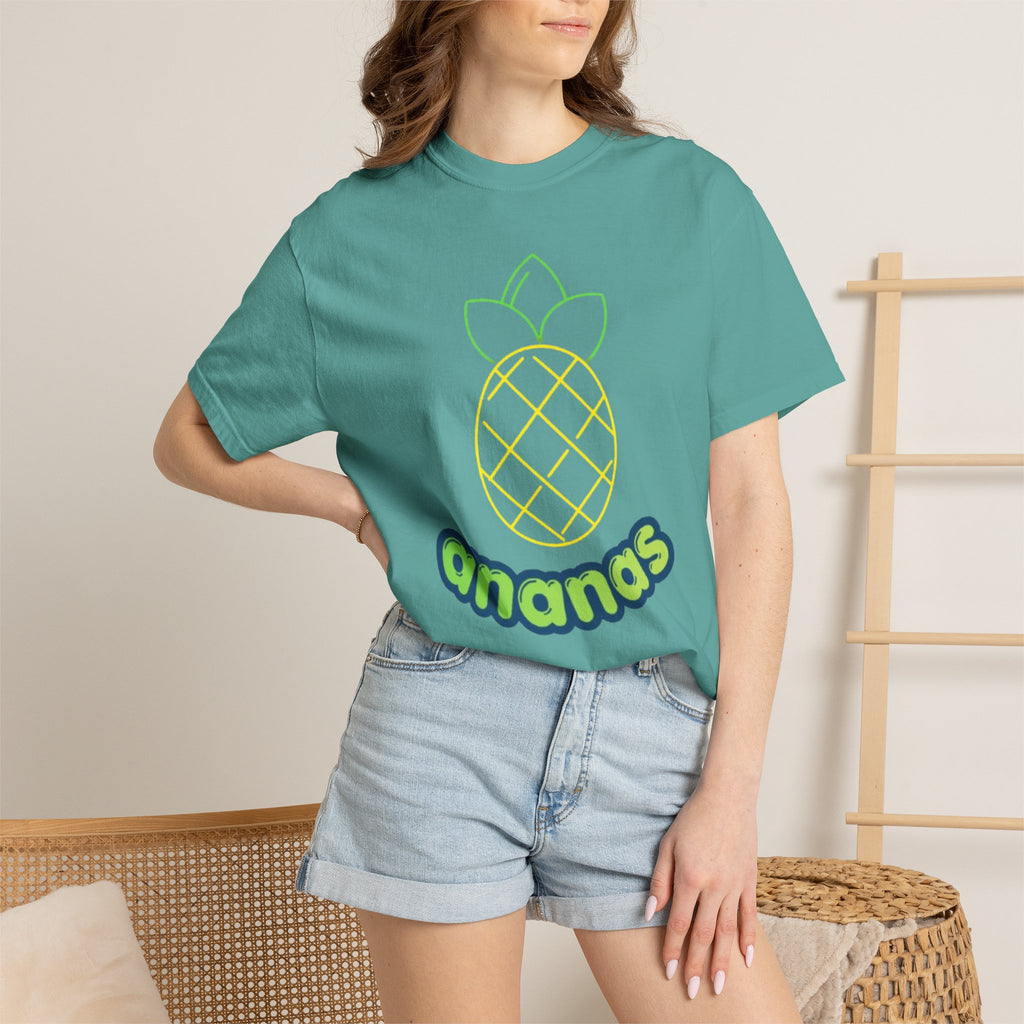 Pineapple 'ananas' Graphic T-Shirt — Tropical Retro Fruit Tee