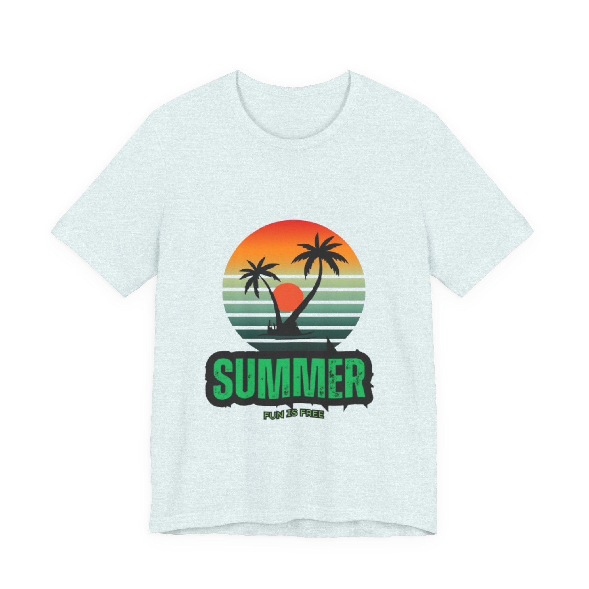 Summer Palm Tee — Retro Sunset Beach T-Shirt