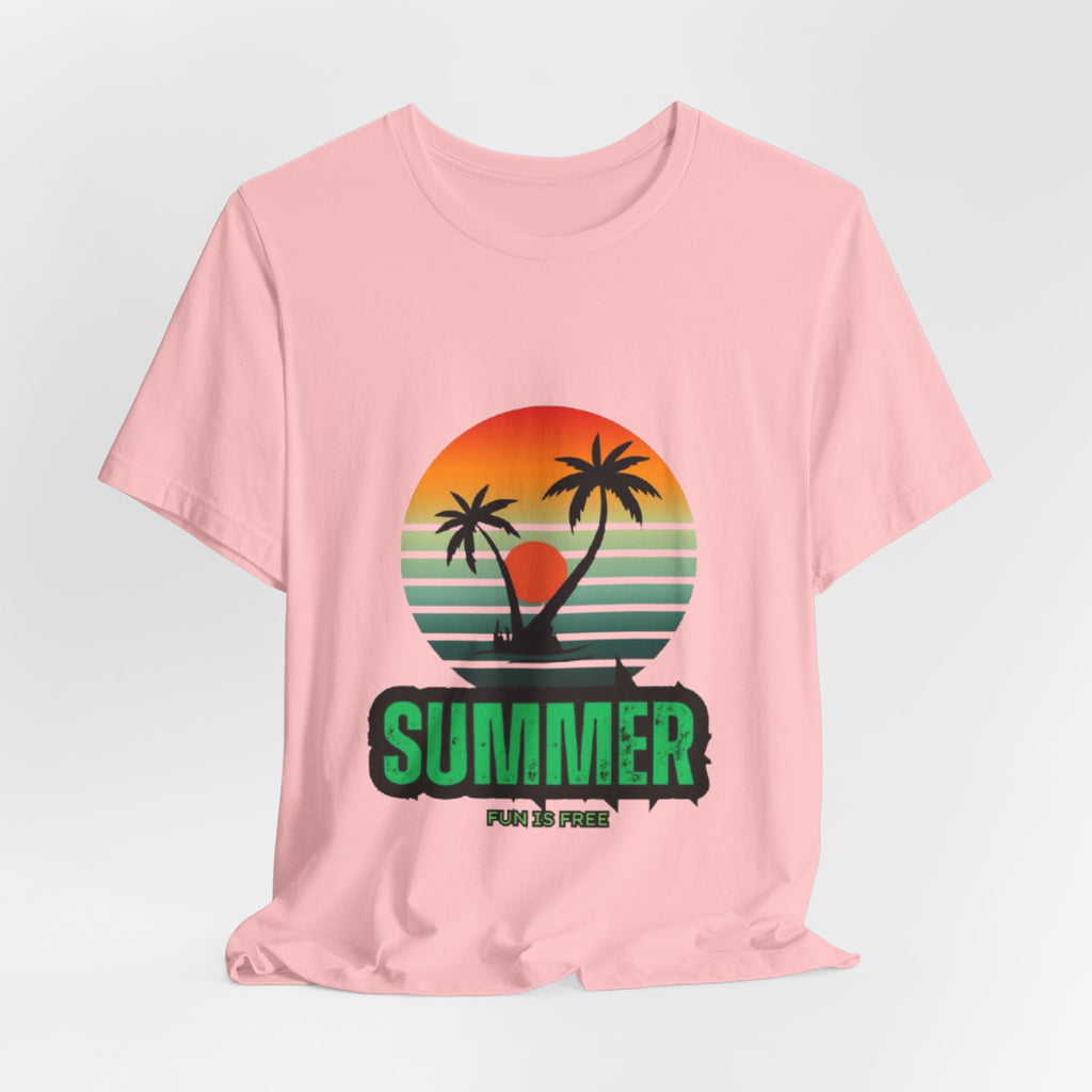Summer Palm Tee — Retro Sunset Beach T-Shirt
