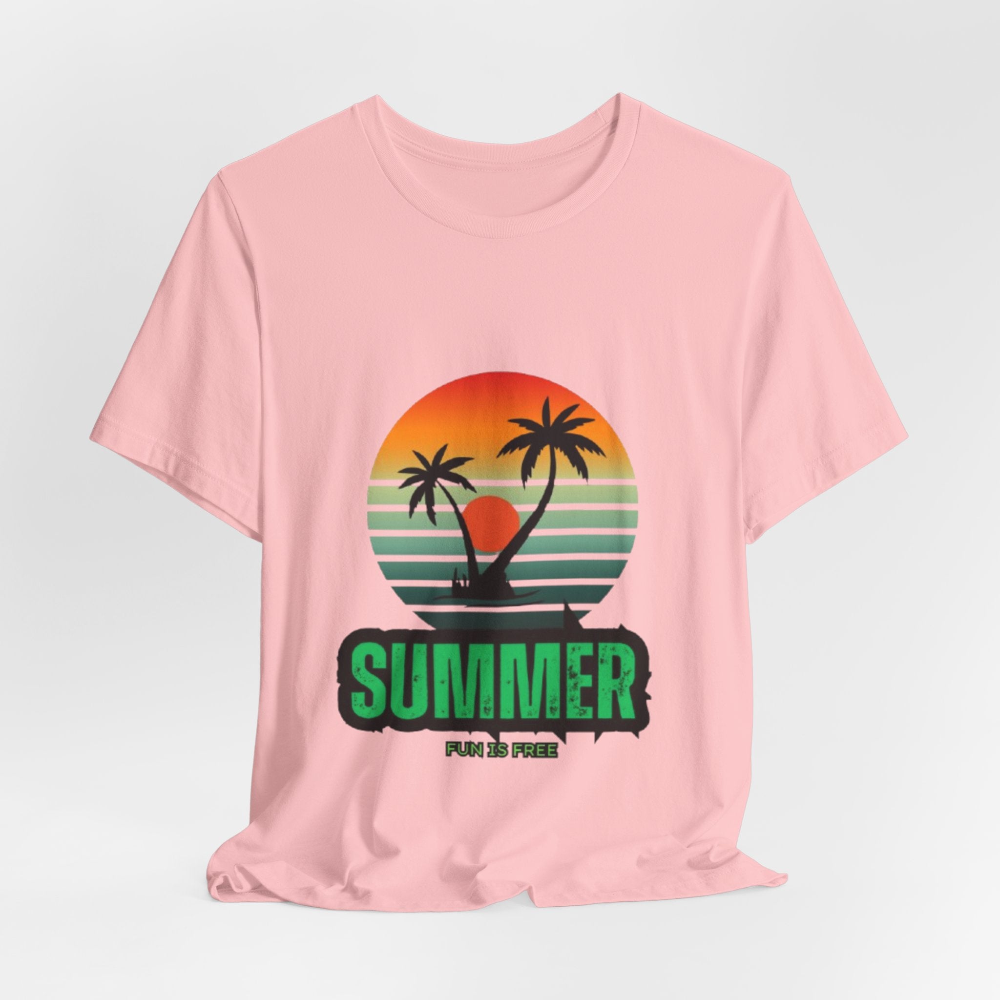 Summer Palm Tee — Retro Sunset Beach T-Shirt