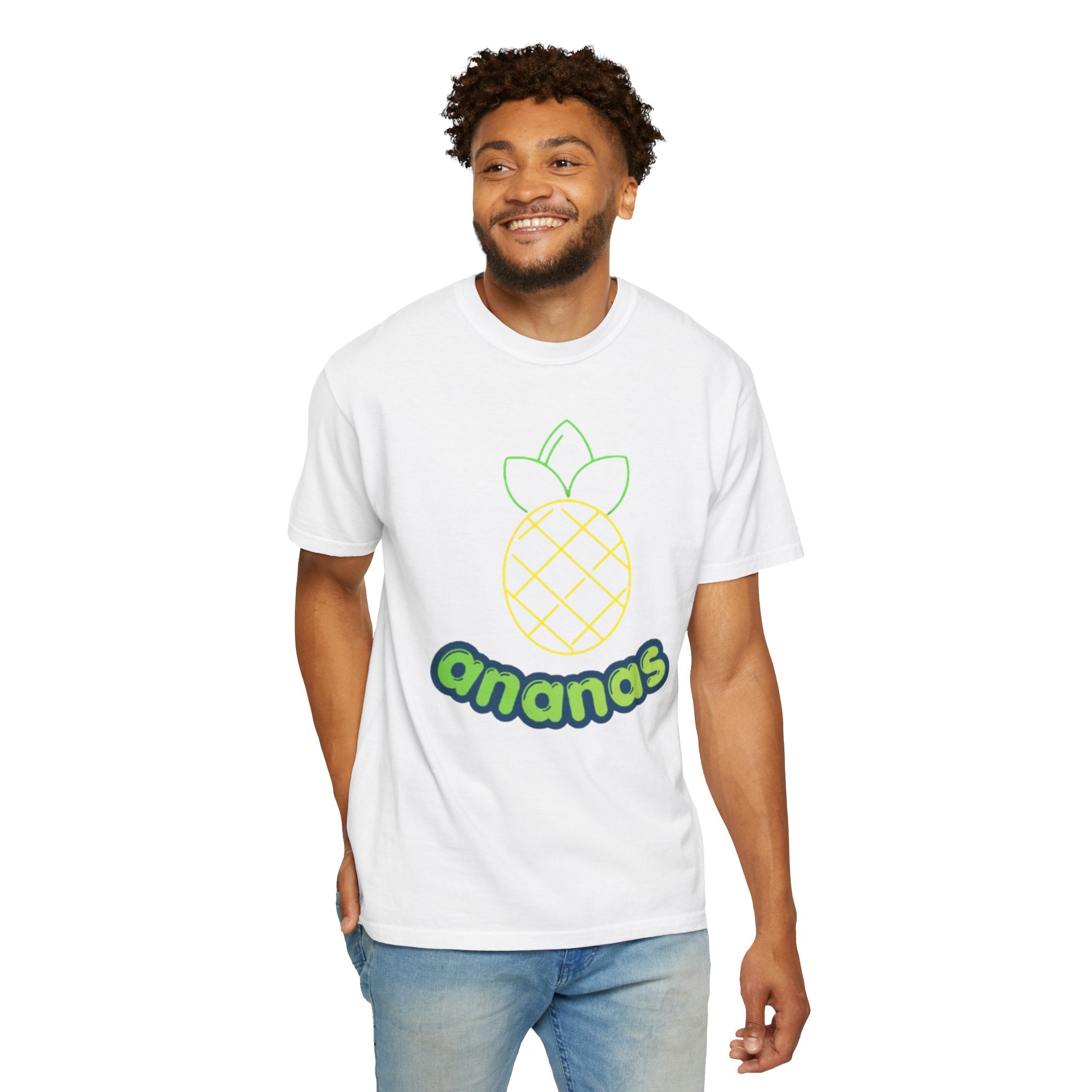 Pineapple 'ananas' Graphic T-Shirt — Tropical Retro Fruit Tee
