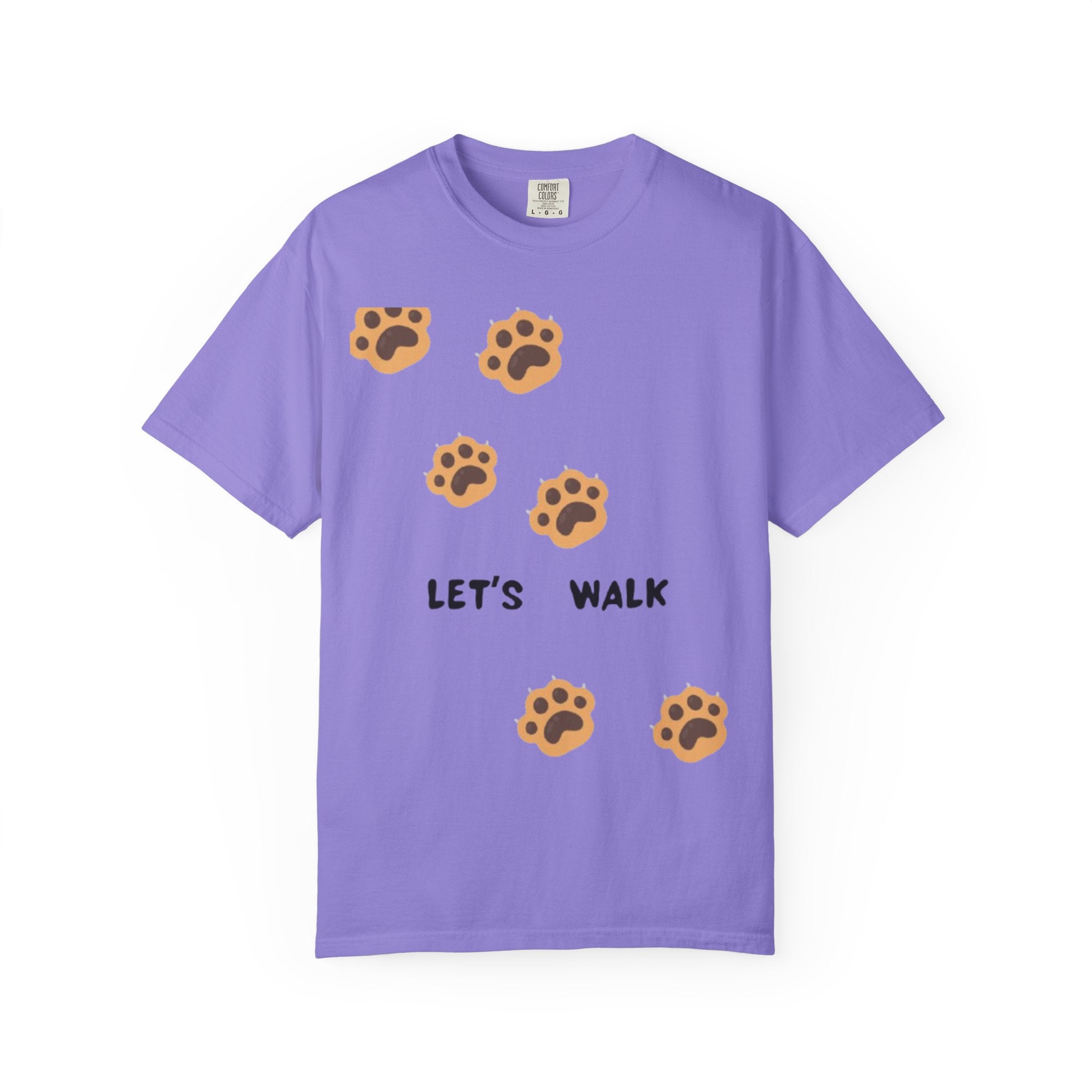 Let's Walk Paw Print T-Shirt