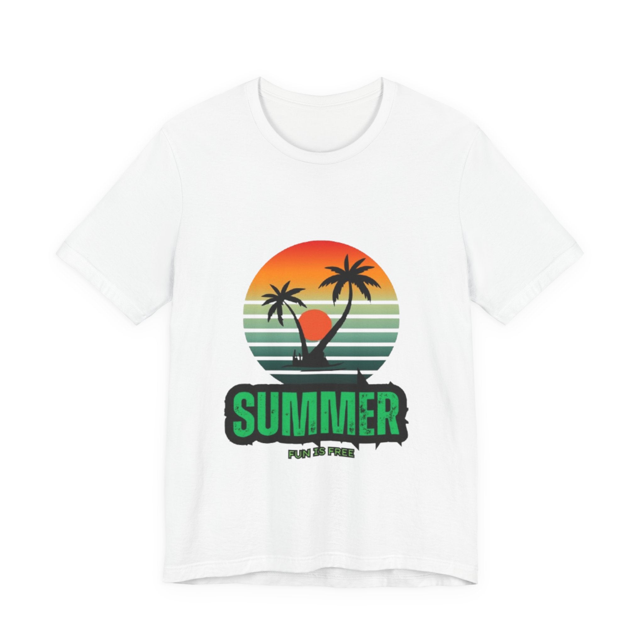 Summer Palm Tee — Retro Sunset Beach T-Shirt