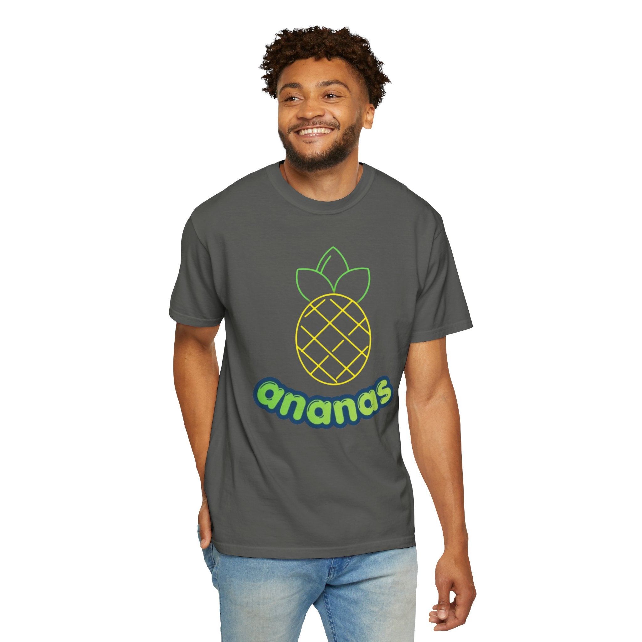 Pineapple 'ananas' Graphic T-Shirt — Tropical Retro Fruit Tee
