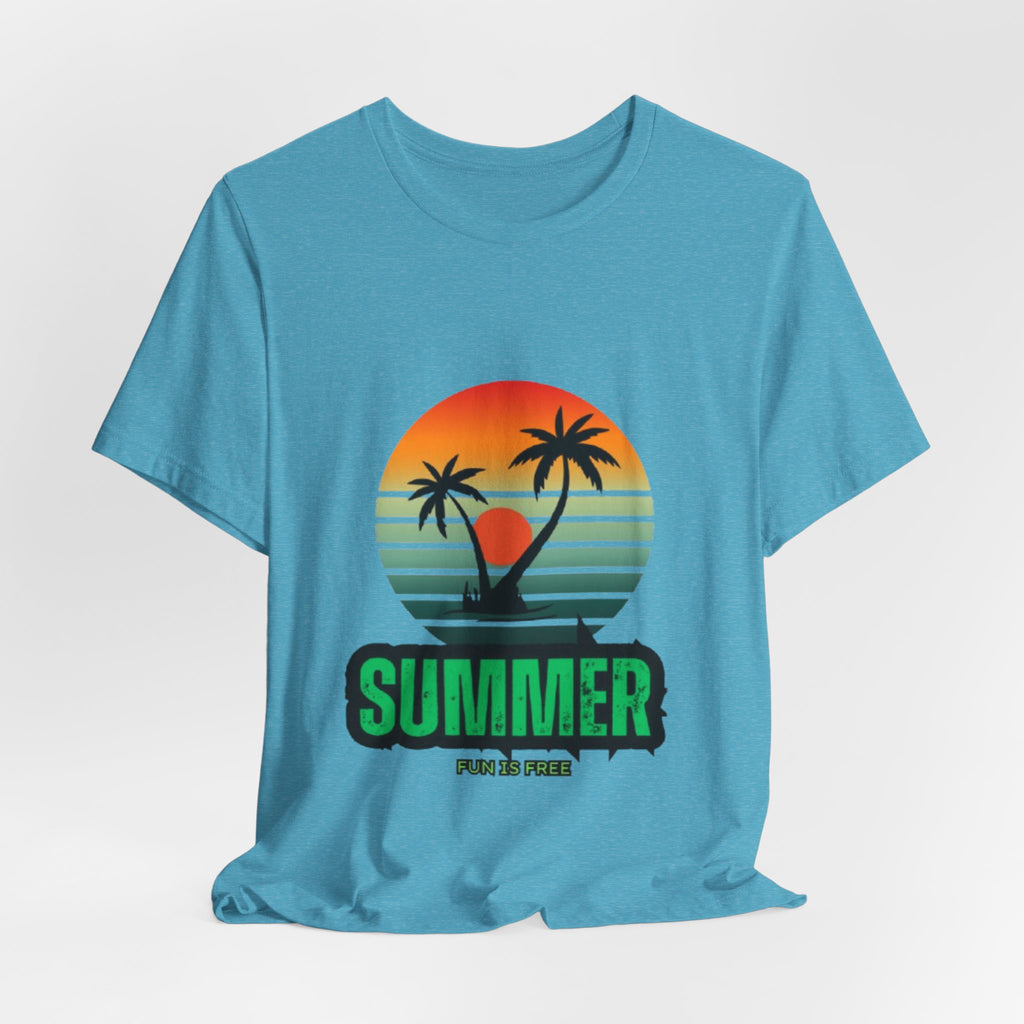 Summer Palm Tee — Retro Sunset Beach T-Shirt